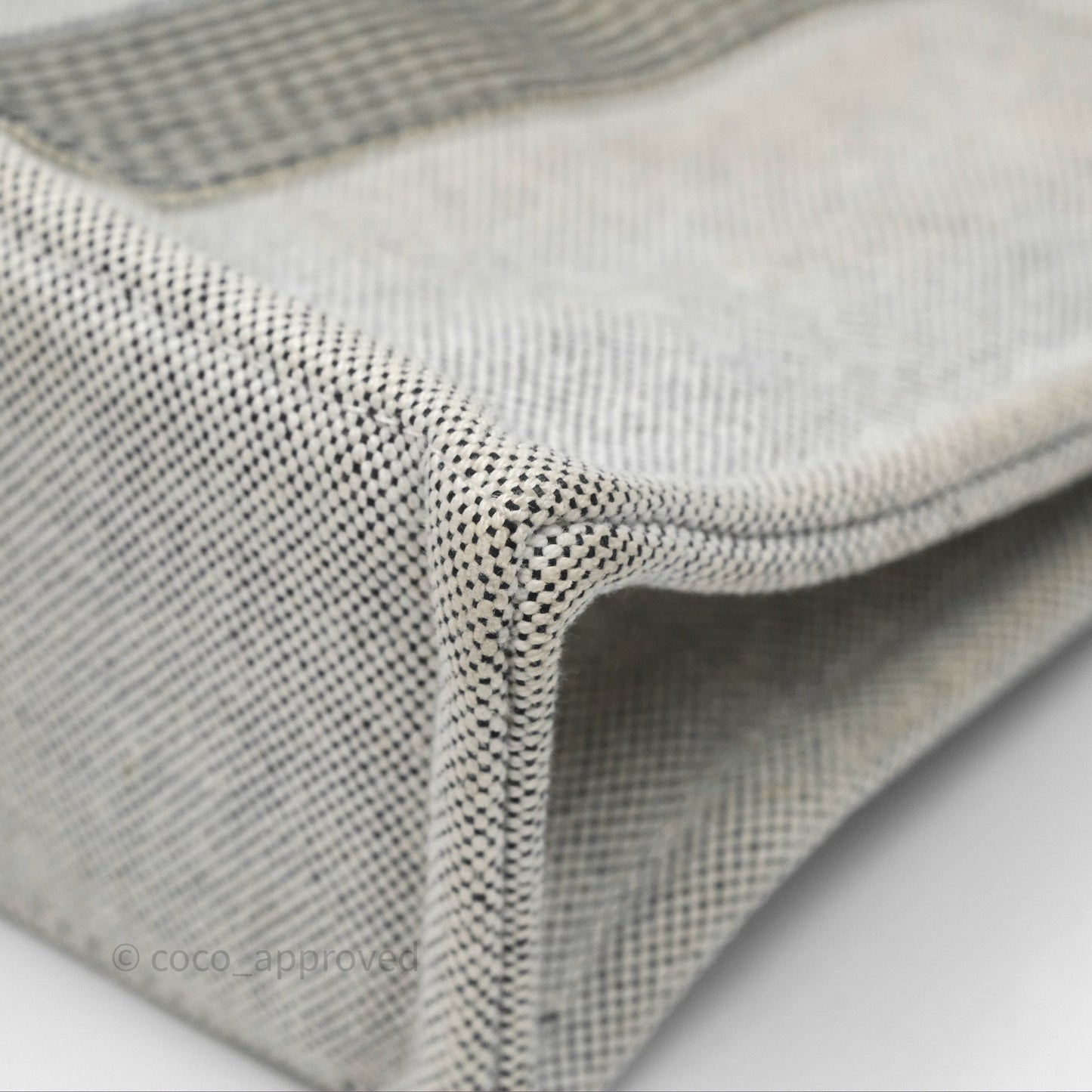 Hermès Herline Tote Bag Grey Canvas Palladium Hardware