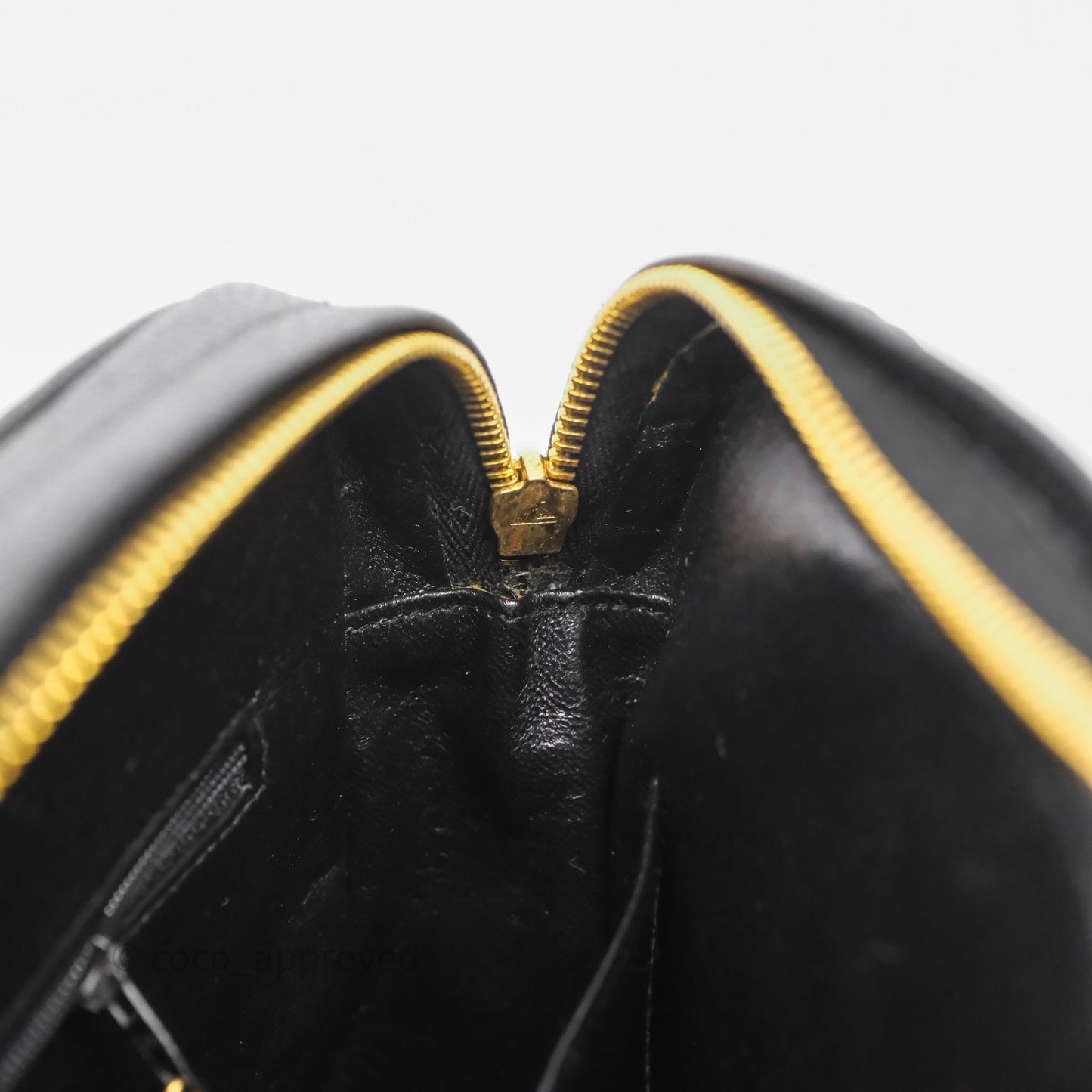 Chanel Vintage Camera Bag Coco Crush Black Caviar Gold Hardware
