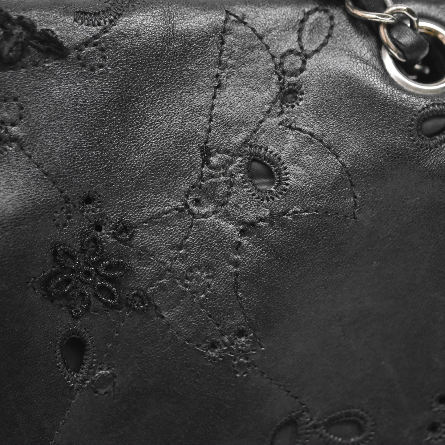 Chanel Embroidered Butterfly Flap Black Lambskin Ruthenium Hardware