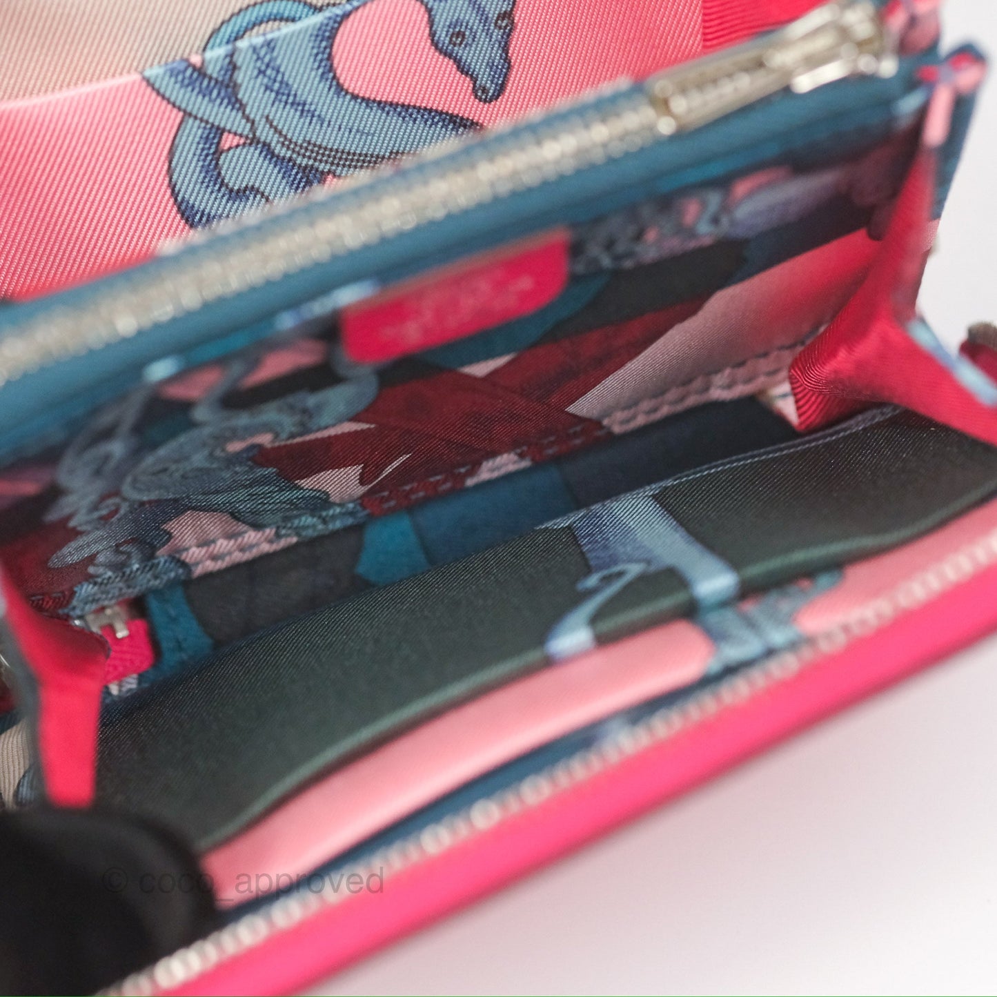 Hermès Silk In Compact Wallet Rose Extreme/ Colvert Epsom