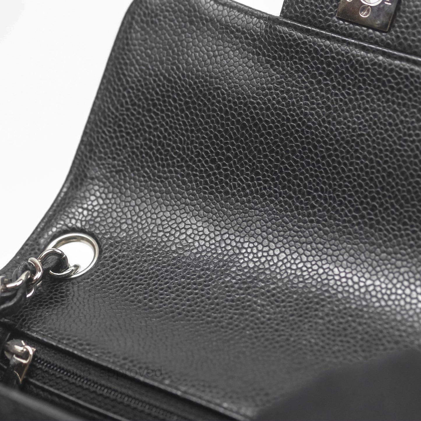 Chanel Mini Square Flap Quilted Black Caviar Silver Hardware
