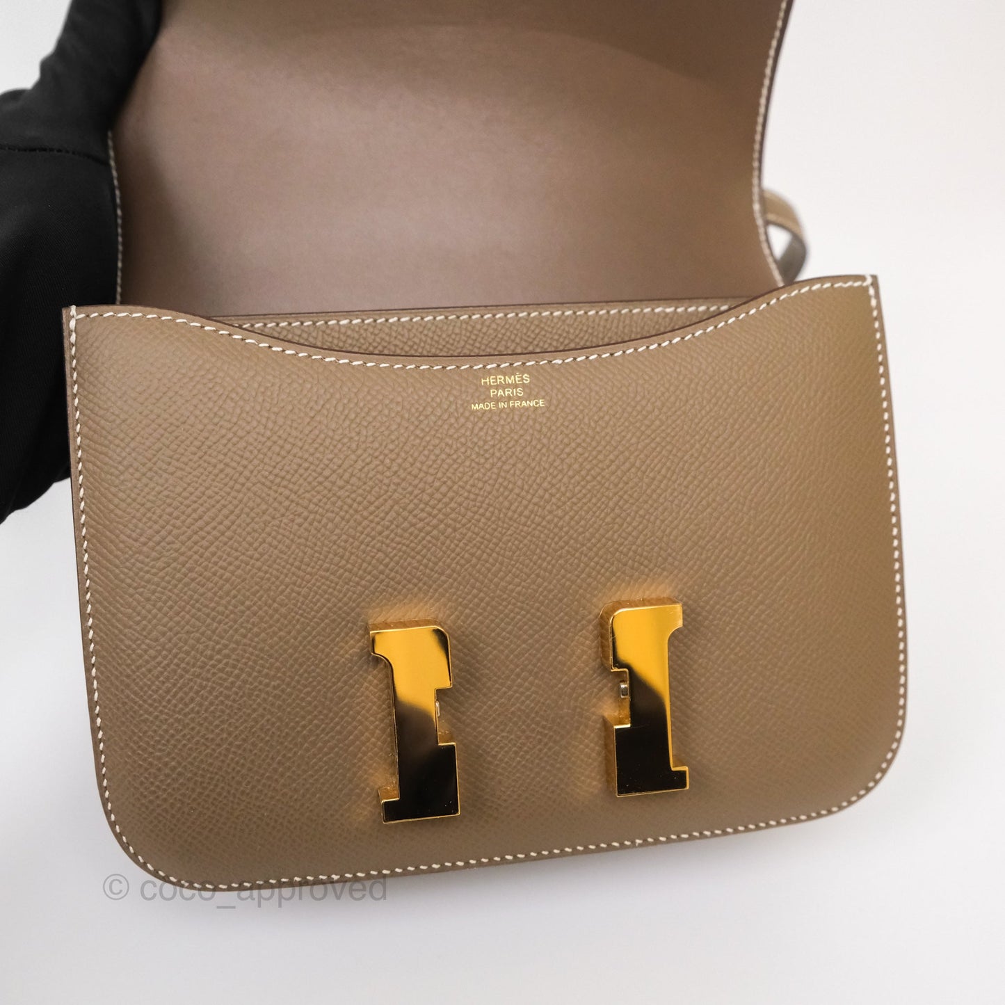 Hermès Constance Mini 18cm Mirror Etoupe Epsom Gold Hardware