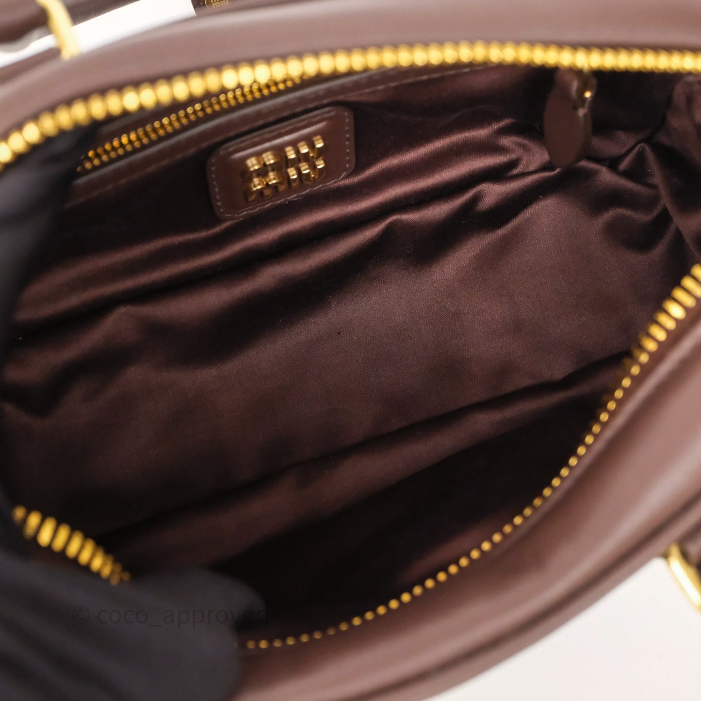 Miu Miu Arcadie Leather Bag Briarwood