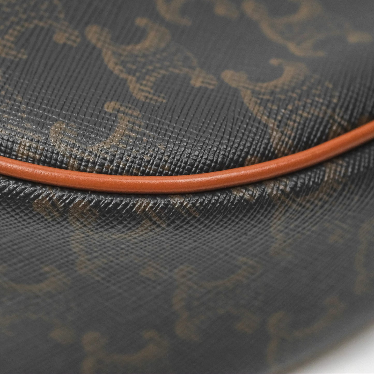 Celine Ava Bag In Triomphe Canvas Calfskin Tan