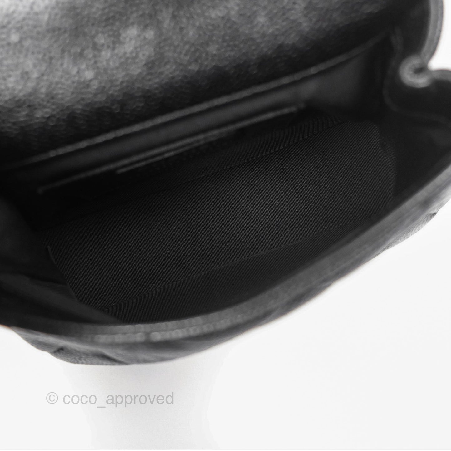 Chanel Quilted Mini Square Flap Bag So Black Caviar Incognito