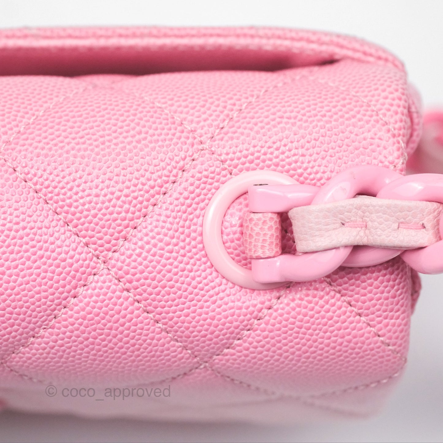 Chanel Mini Flap Bag Pink Ombre Caviar Pink Lacquered Metal Hardware 24C
