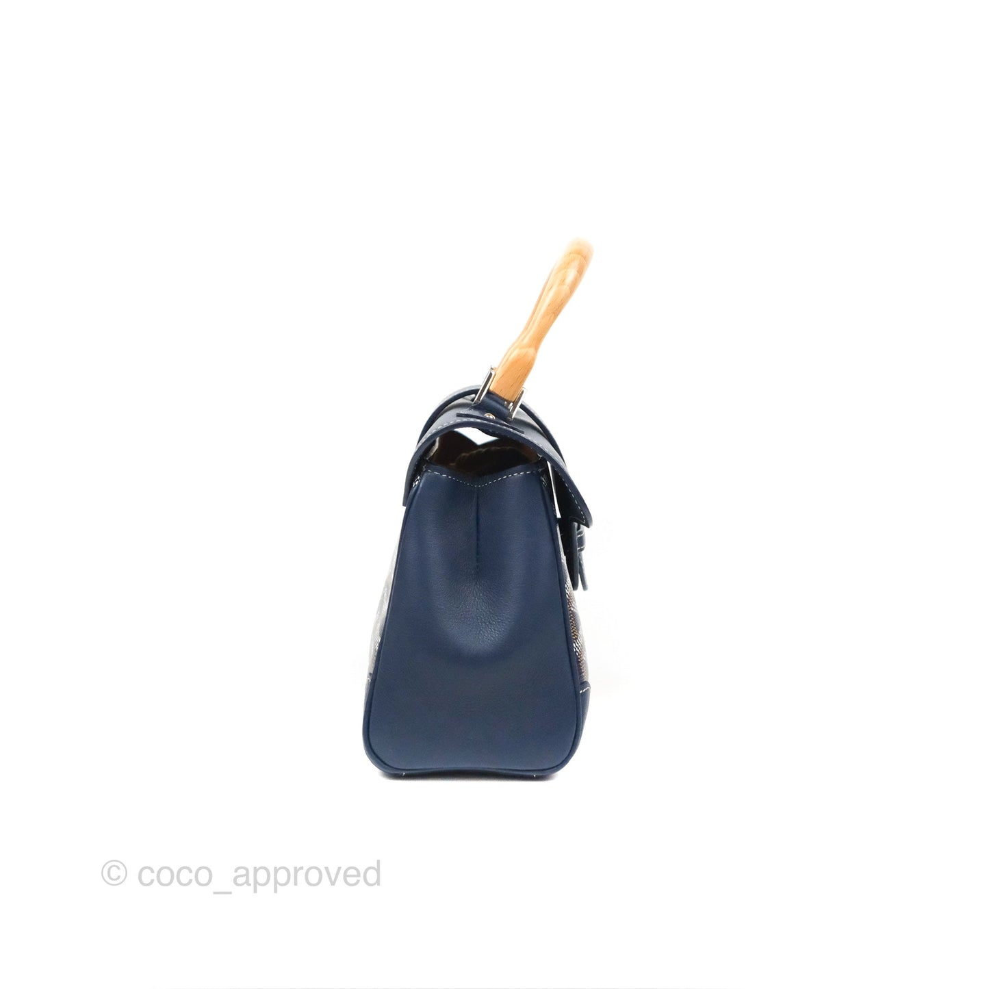 Goyard Saïgon Mini Bag Navy Goyardine Canvas/Chevroches Calfskin