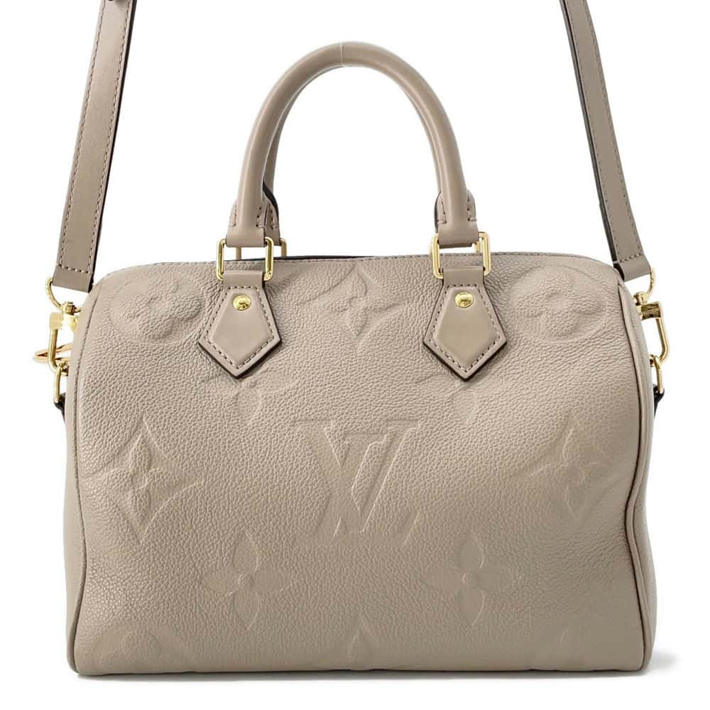 LOUIS VUITTON Speedy Bandouliere Tourterelle M59273 Monogram Empreinte Leather Size 25