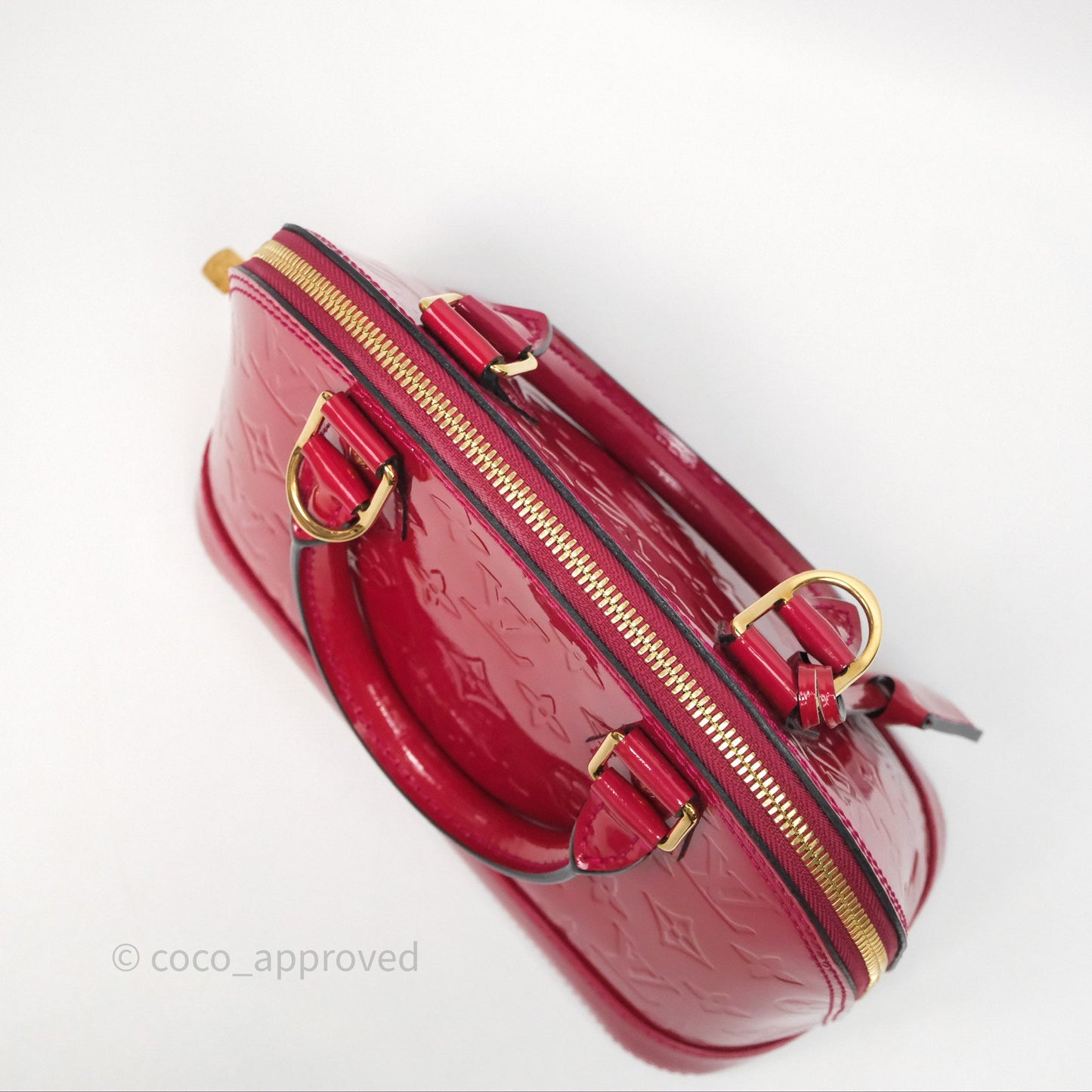 Louis Vuitton Alma BB Red Patent Gold Hardware