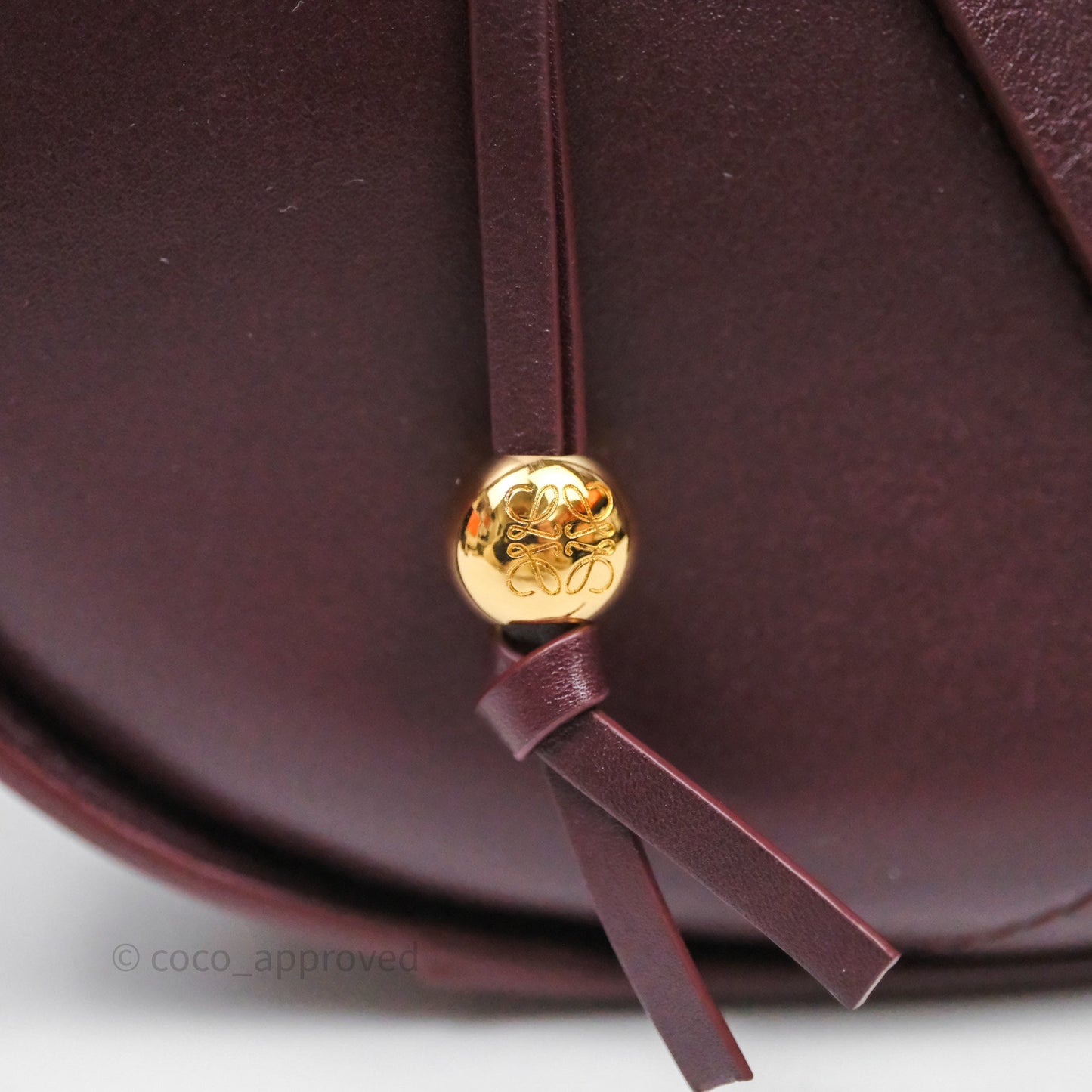 Loewe Hammock Slice Dark Red Bag Gold Hardware