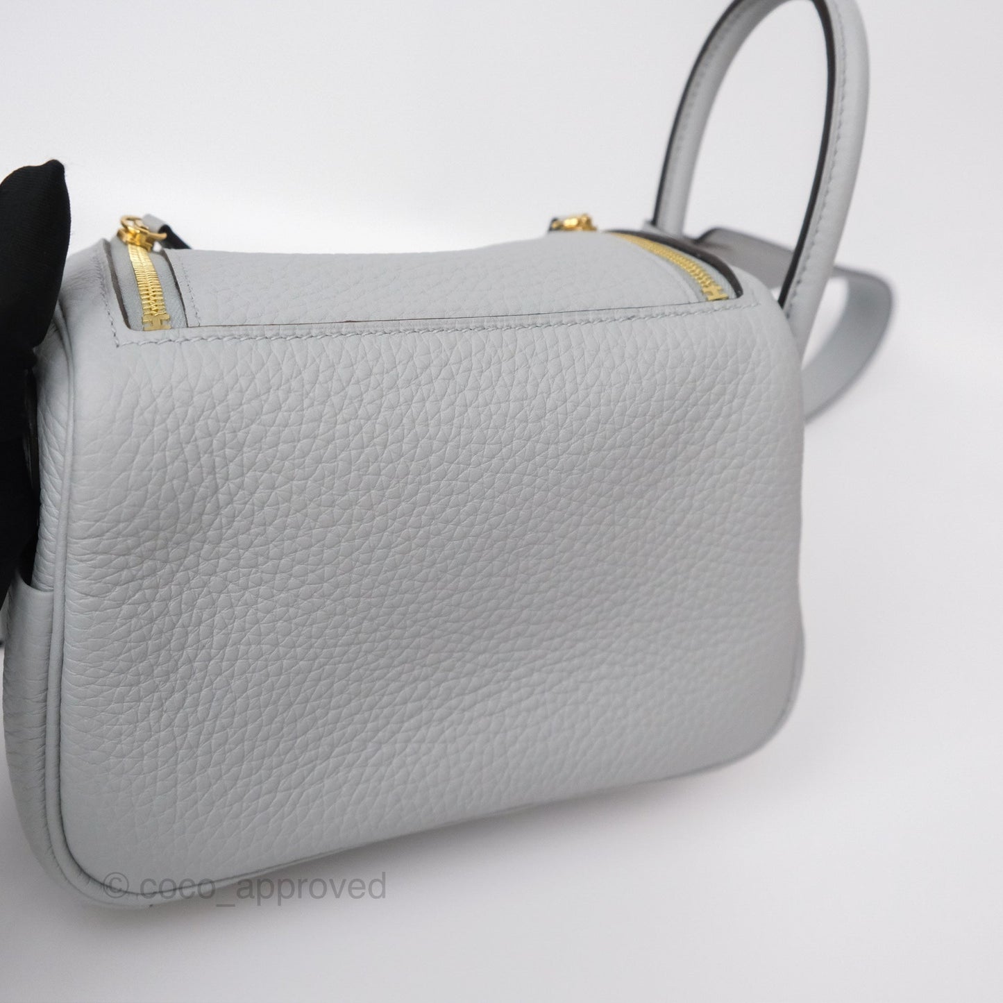 Hermès Mini Lindy 20 Blue Glacier 8U Clemence Gold Hardware