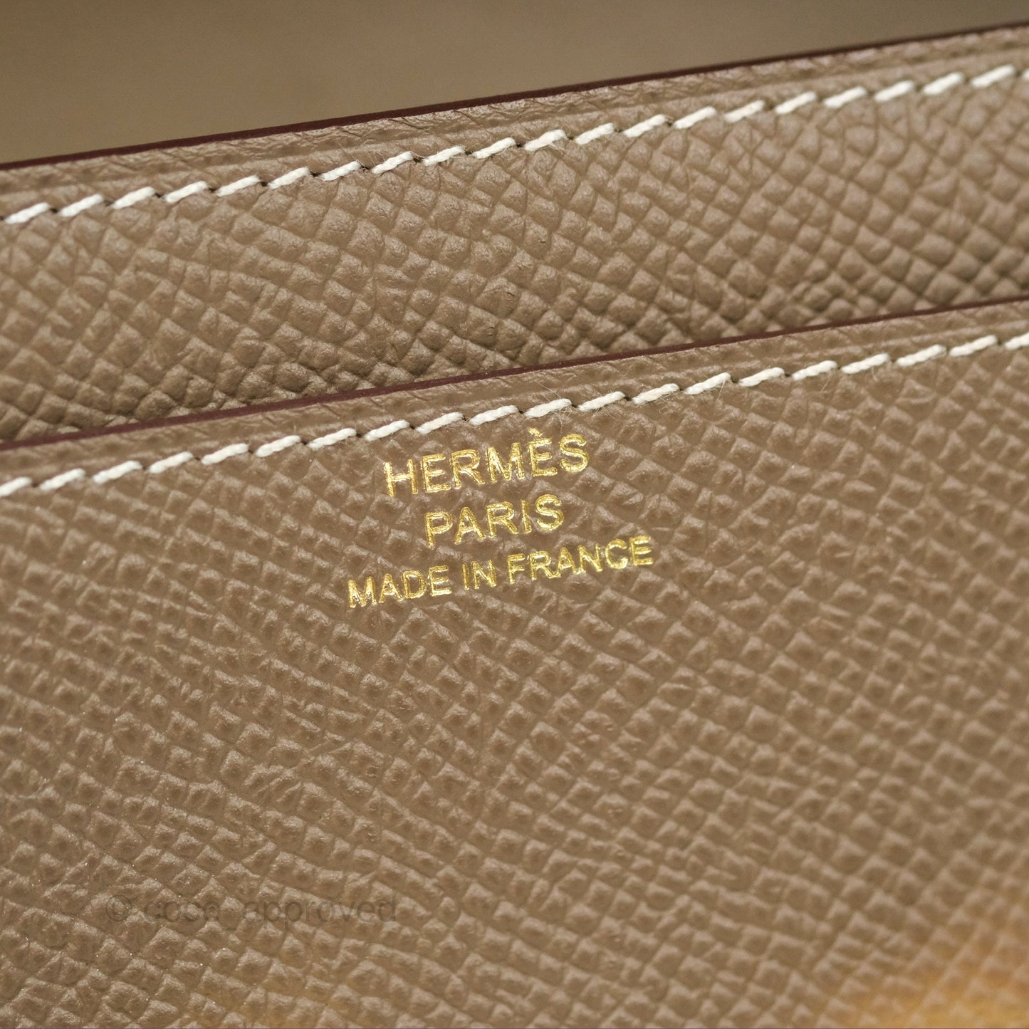Hermès Constance To Go Wallet Etoupe Epsom Gold Hardware