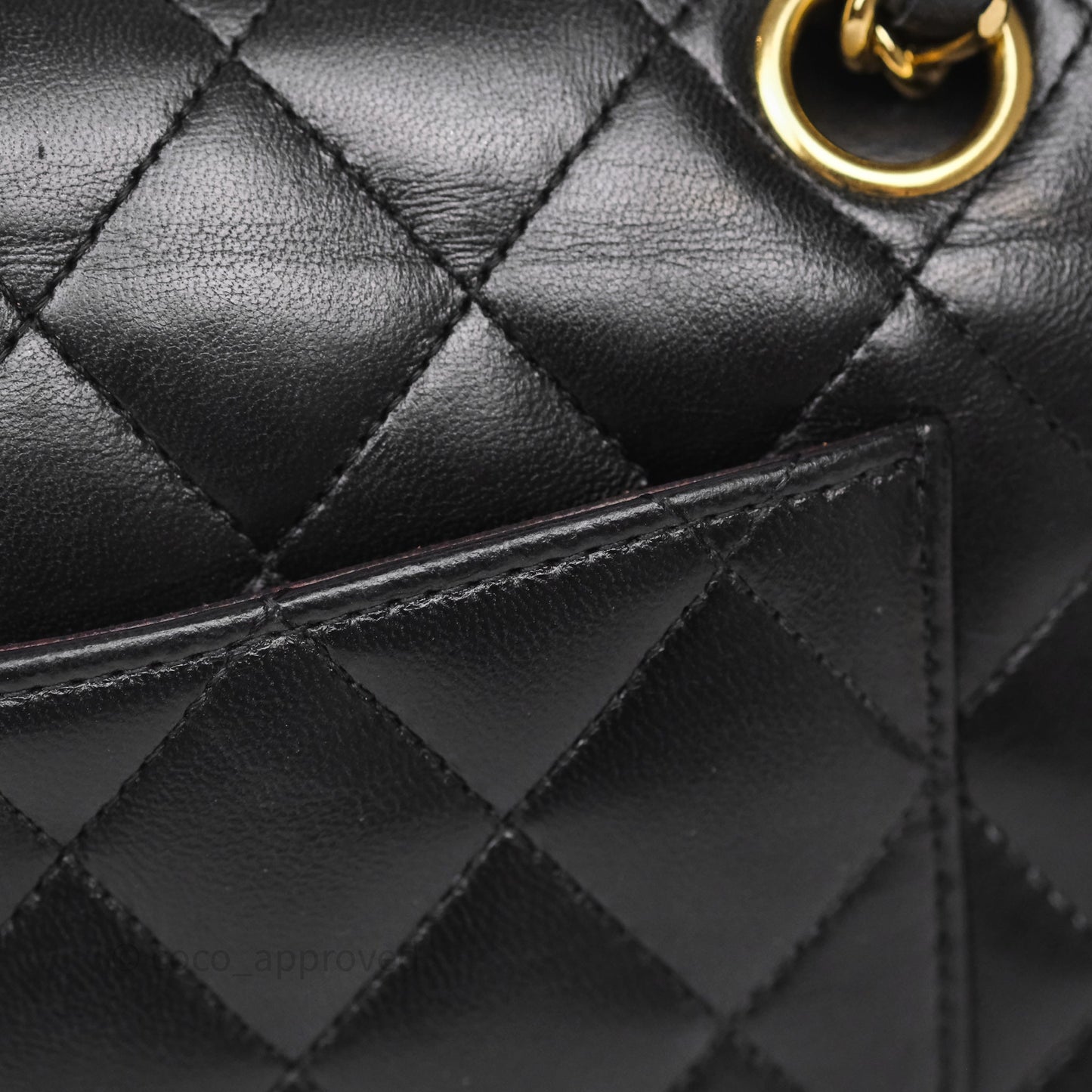 Chanel Small Classic Flap Quilted Black Lambskin Gold Hardware