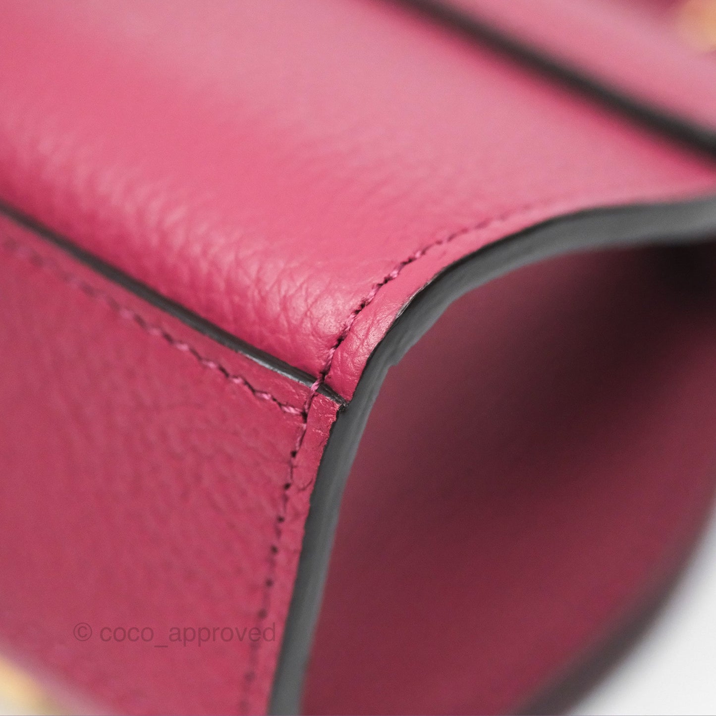 Moynat Réjane Nano Litchi Taurillon Blush Leather