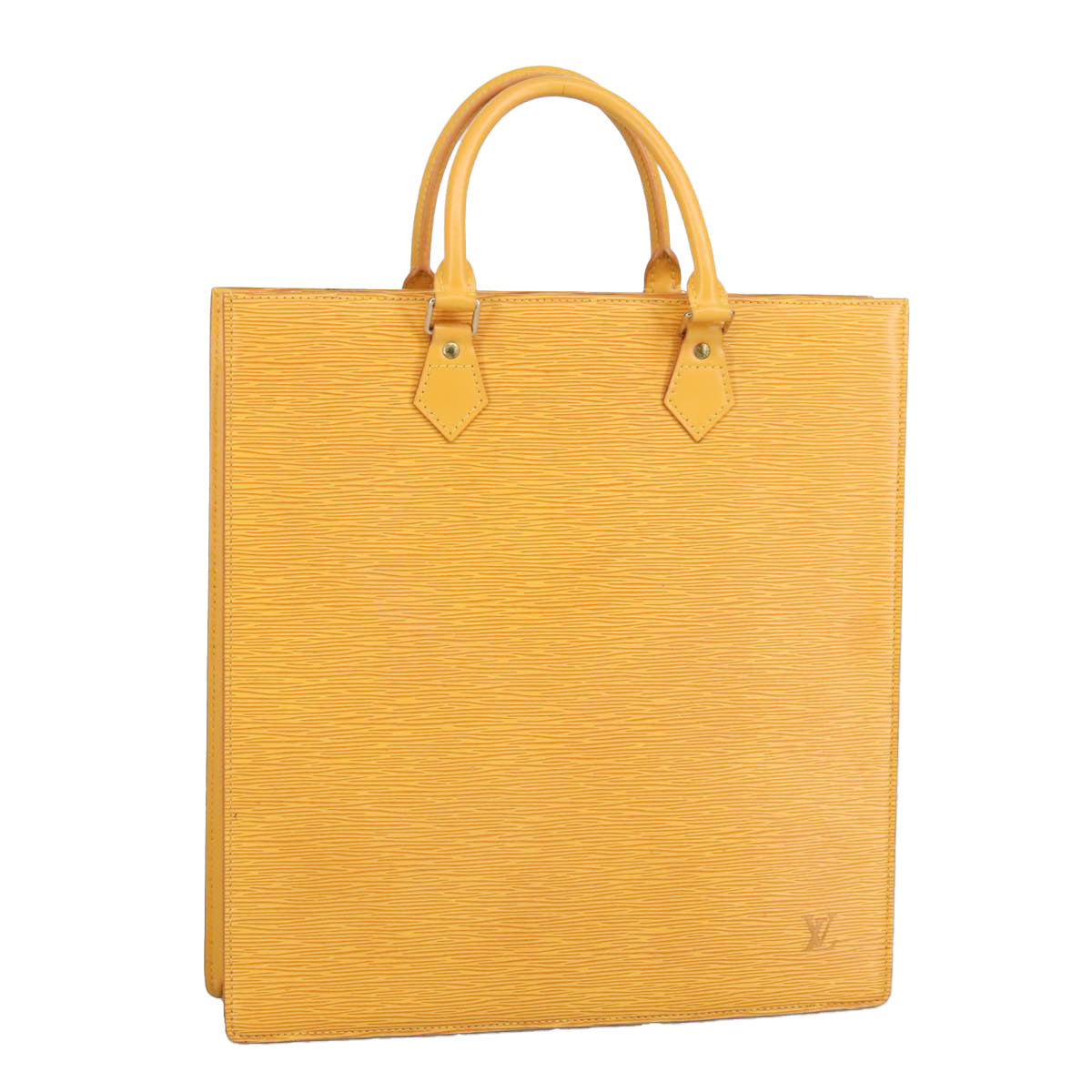 LOUIS VUITTON Epi Sac Plat Hand Bag Yellow M52079 LV 97571
