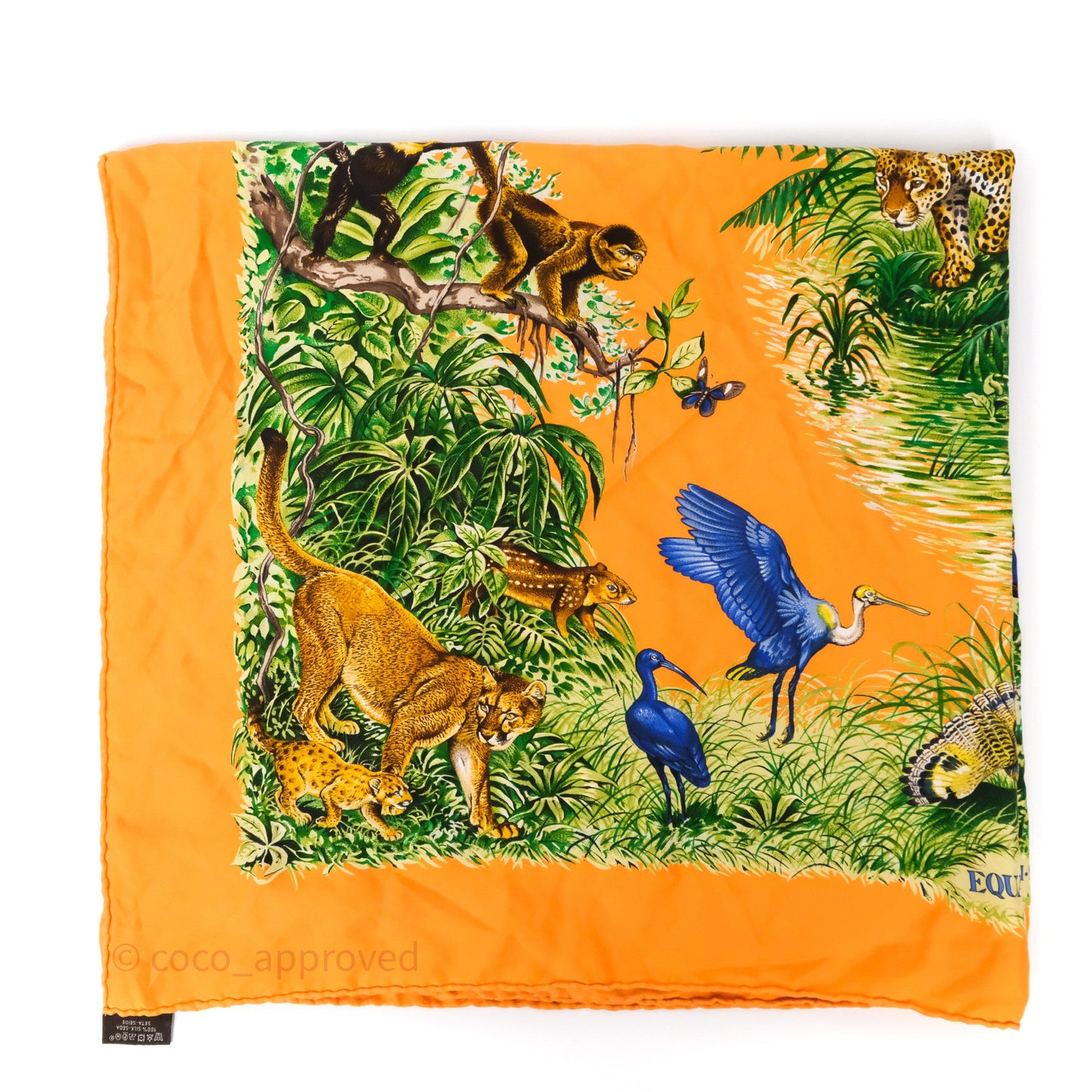 Hermes Equateur Wash Scarf Silk 90
