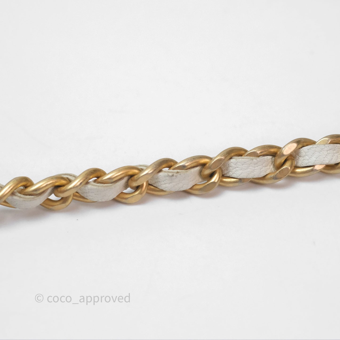 Chanel Quilted Mini Chic Pearls Flap Wallet On Chain WOC White Goatskin Aged Gold Hardware