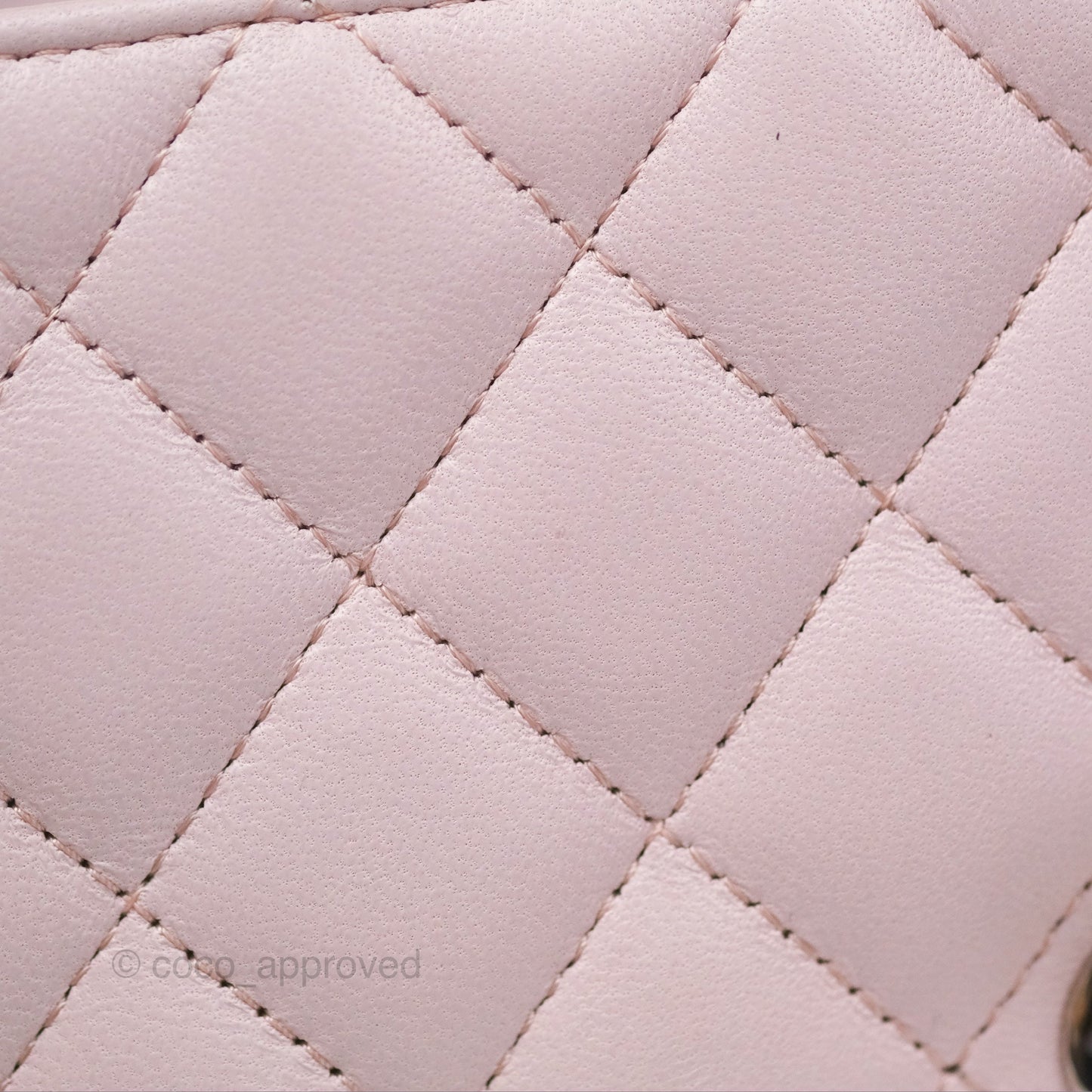 Chanel Quilted Mini Rectangular Light Pink Lambskin Silver Hardware