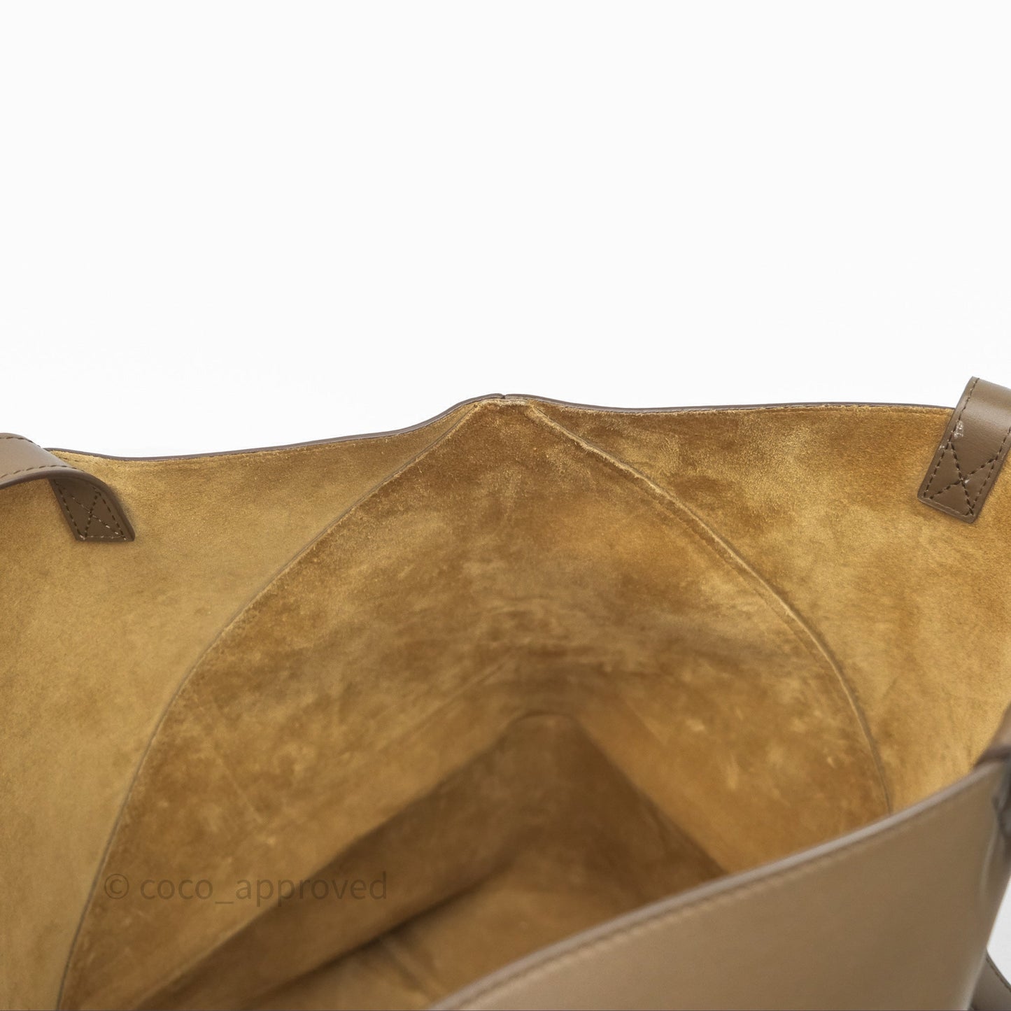 Loewe XL Puzzle Fold Tote In Shiny Calfskin Umber