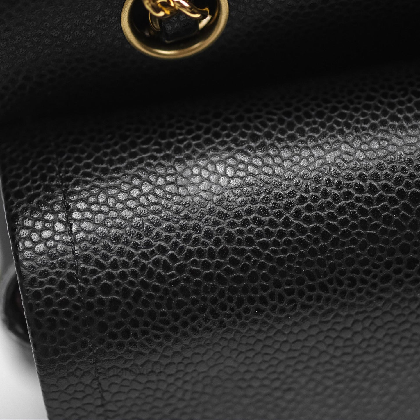 Chanel Classic M/L Medium Flap Quilted Black Caviar Gold Hardware