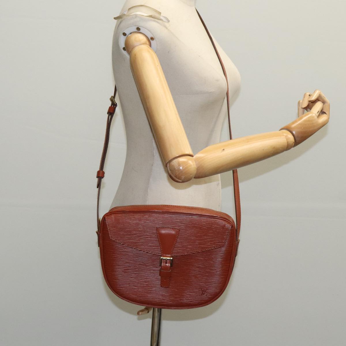 LOUIS VUITTON Epi Jeune FilleMM Shoulder Bag Brown M52153 LV 97688
