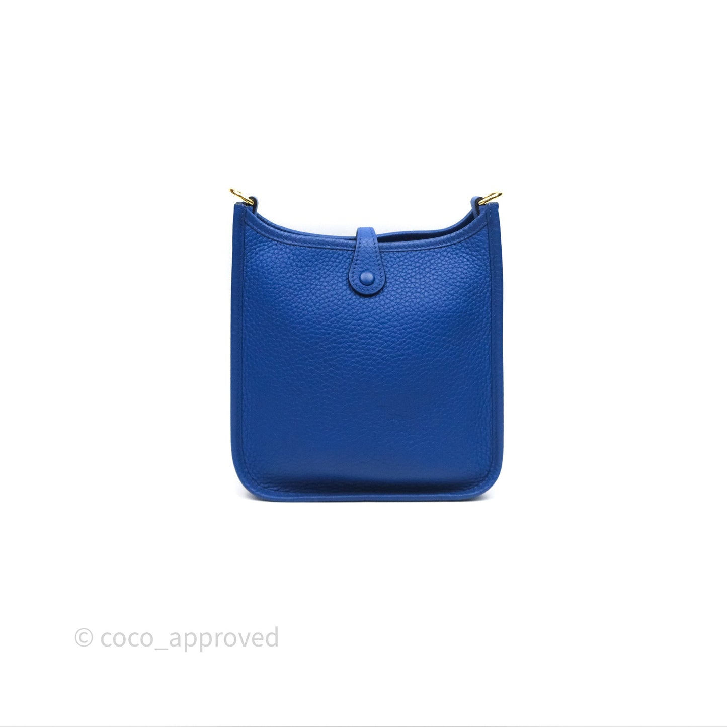 Hermès Mini Evelyne 16 Bleu Royal O8 Clemence Gold Hardware