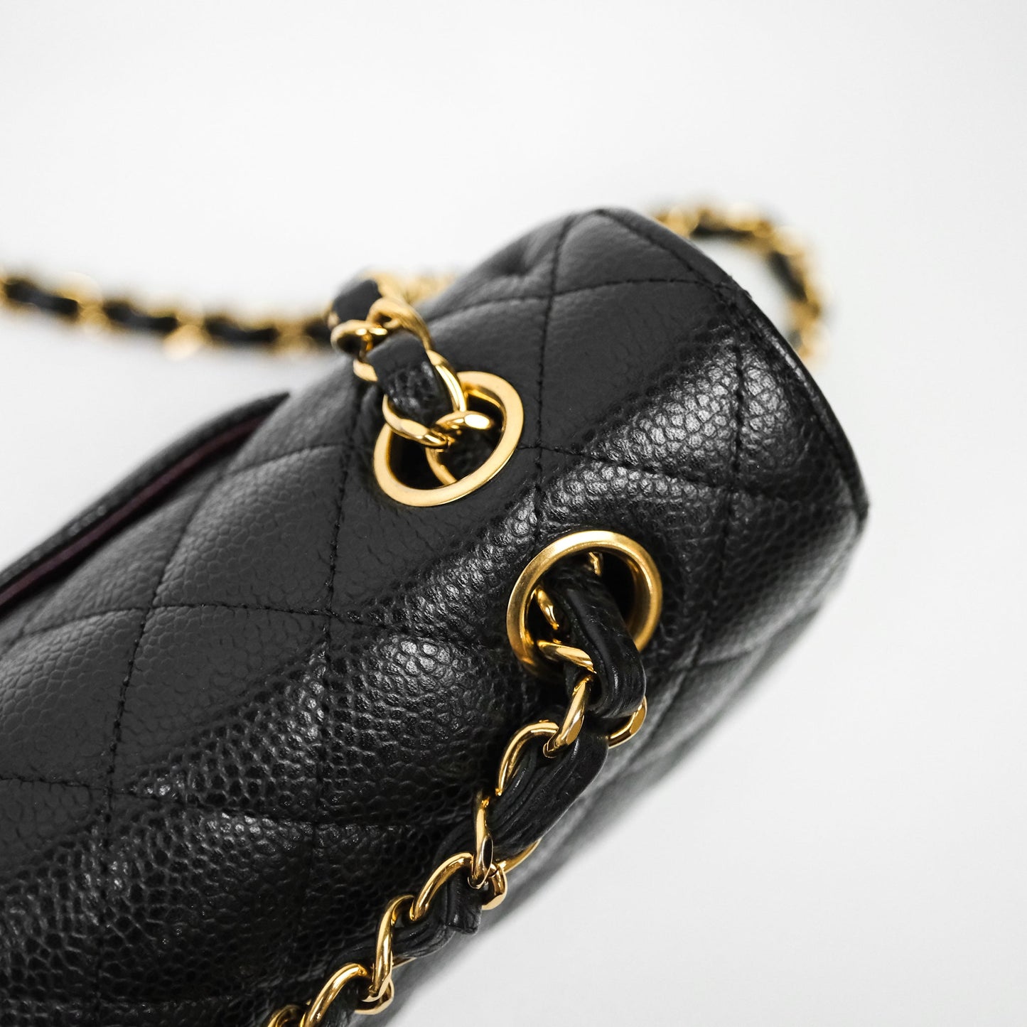Chanel Classic M/L Medium Flap Quilted Black Caviar Gold Hardware