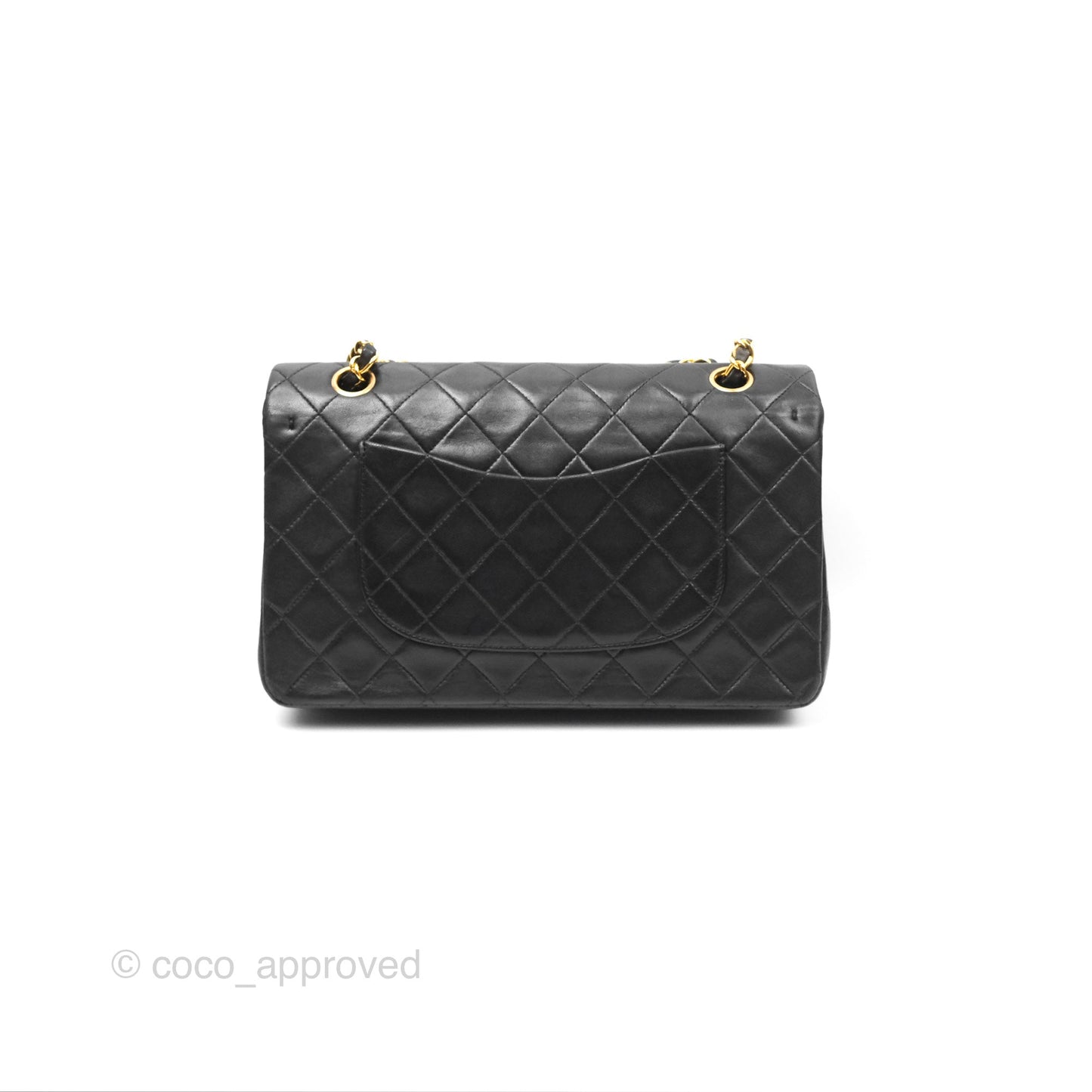 Chanel Vintage Classic Medium Flap Black Lambskin 24K Gold Hardware