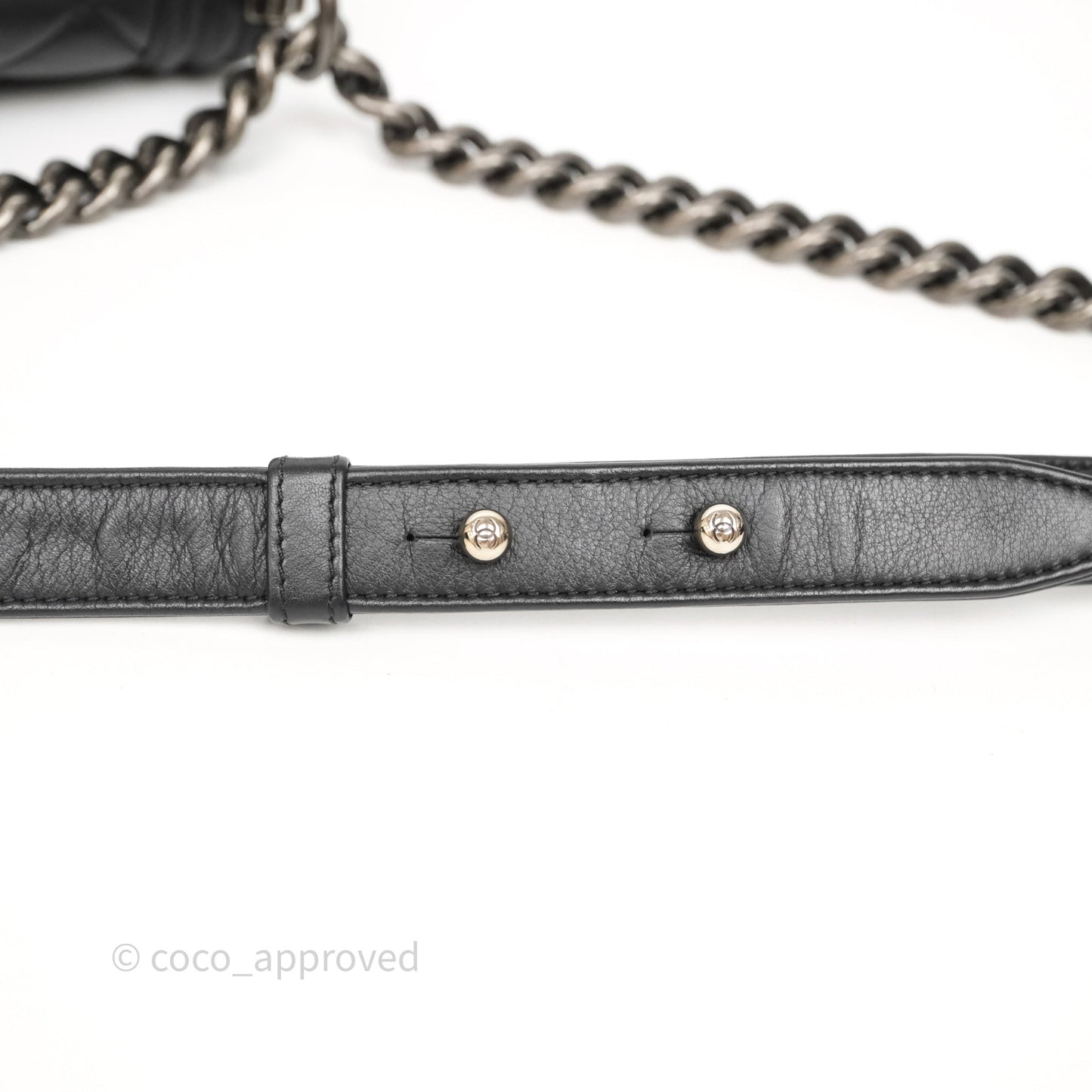 Chanel Quilted Medium Boy Black Lambskin Ruthenium Hardware