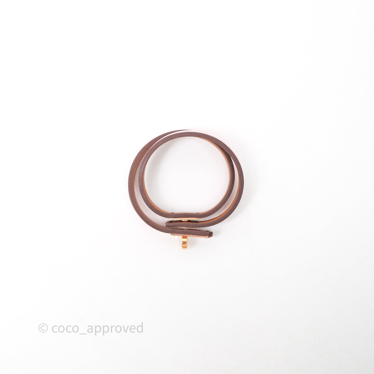 Hermès Kelly Double Tour Bracelet Rose Swift Rose Gold Hardware