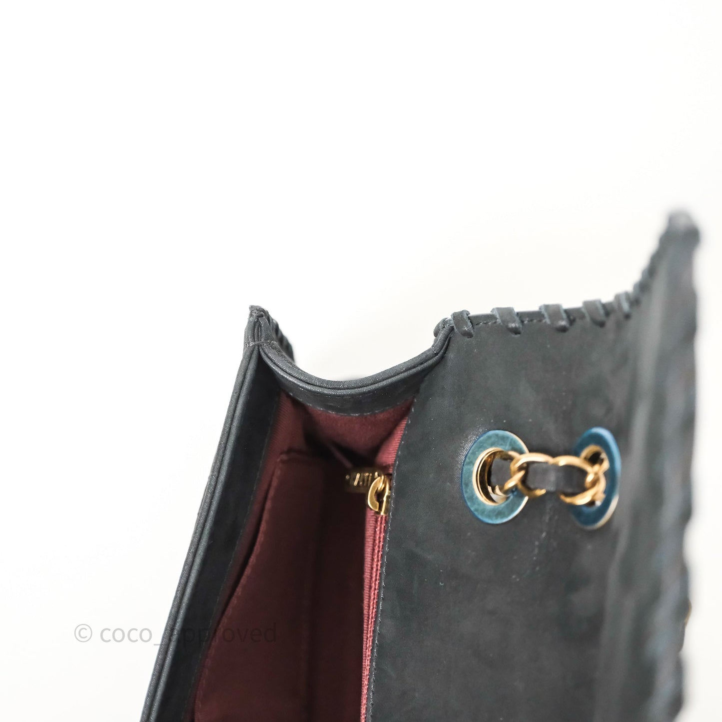 Chanel Braided Flap Bag Black Nubuck Aged Gold Hardware