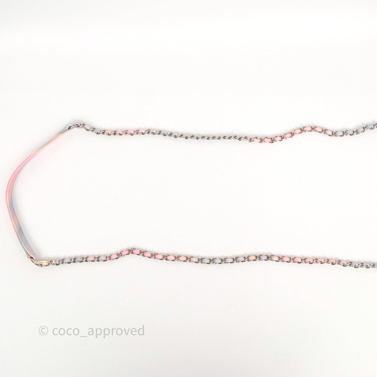 Chanel Filigree Pink Vanity Case PVC Silver Hardware