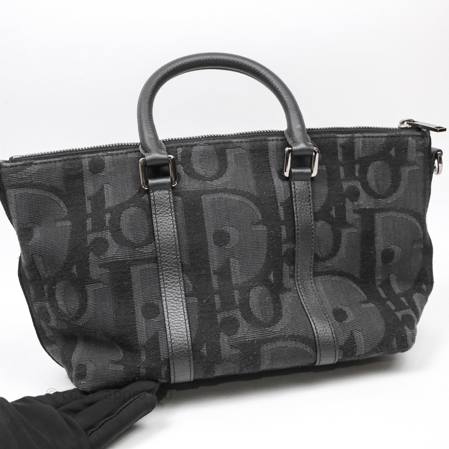 Christian Dior Oblique Jacquard Weekender Black Bag