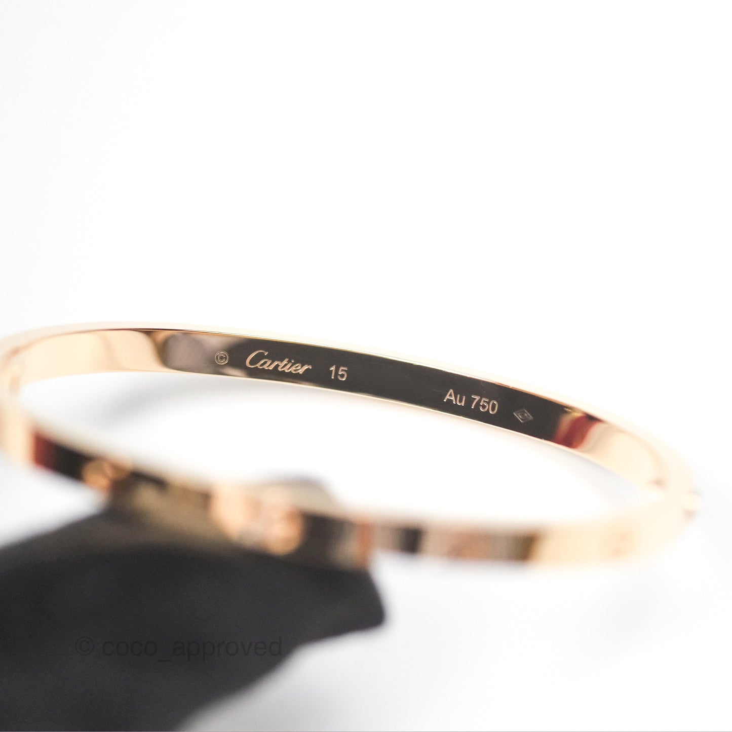 Cartier Small Love Bracelet Rose Gold Size 15