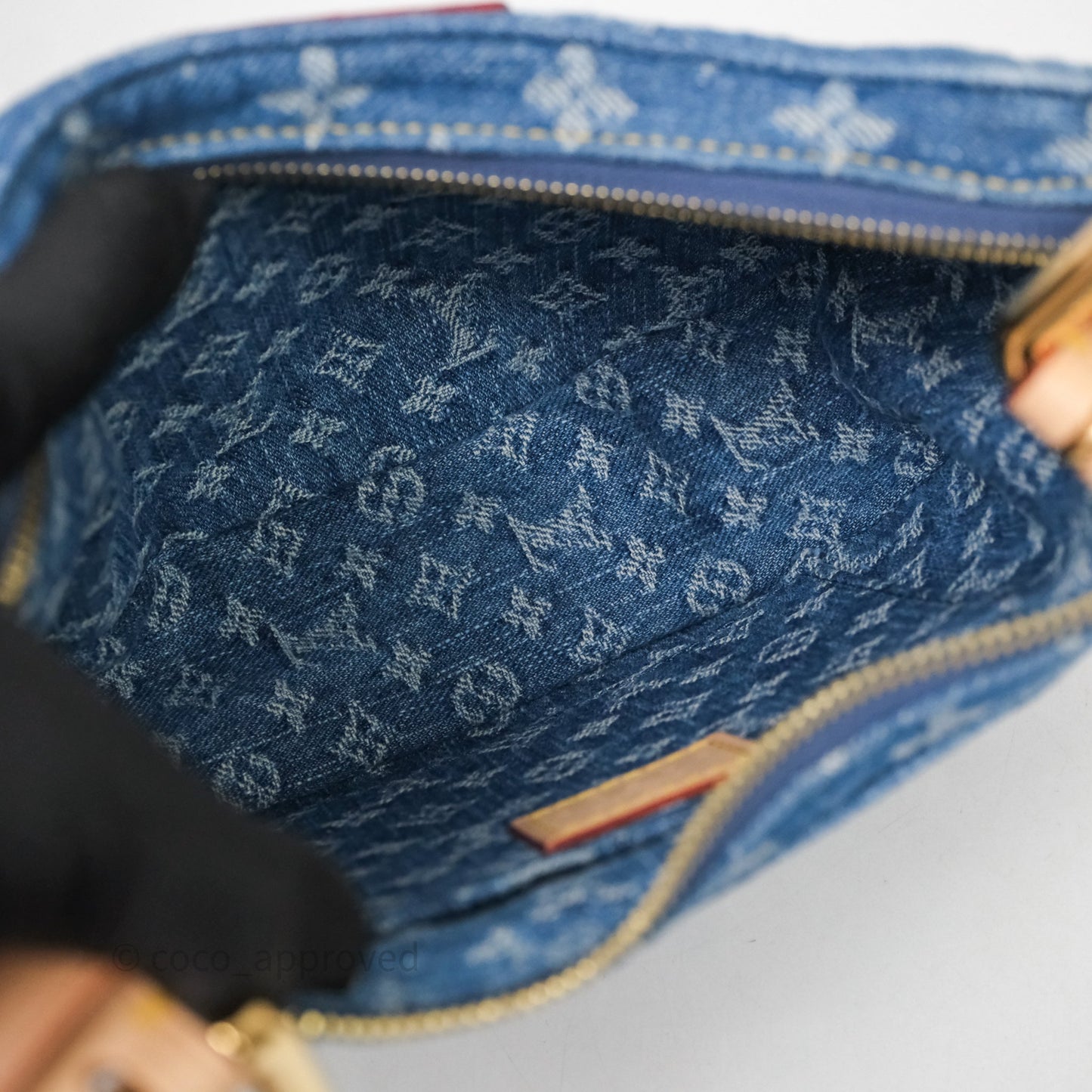 Louis Vuitton Croissant MM Denim Blue Monogram