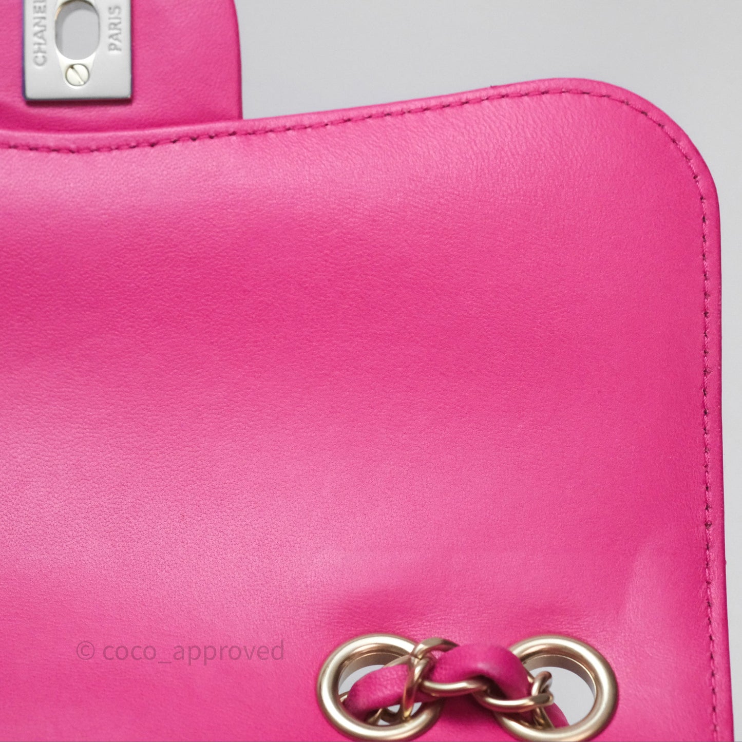Chanel Quilted Mini Mademoiselle Chic Flap Dark Pink Lambskin Aged Gold Hardware