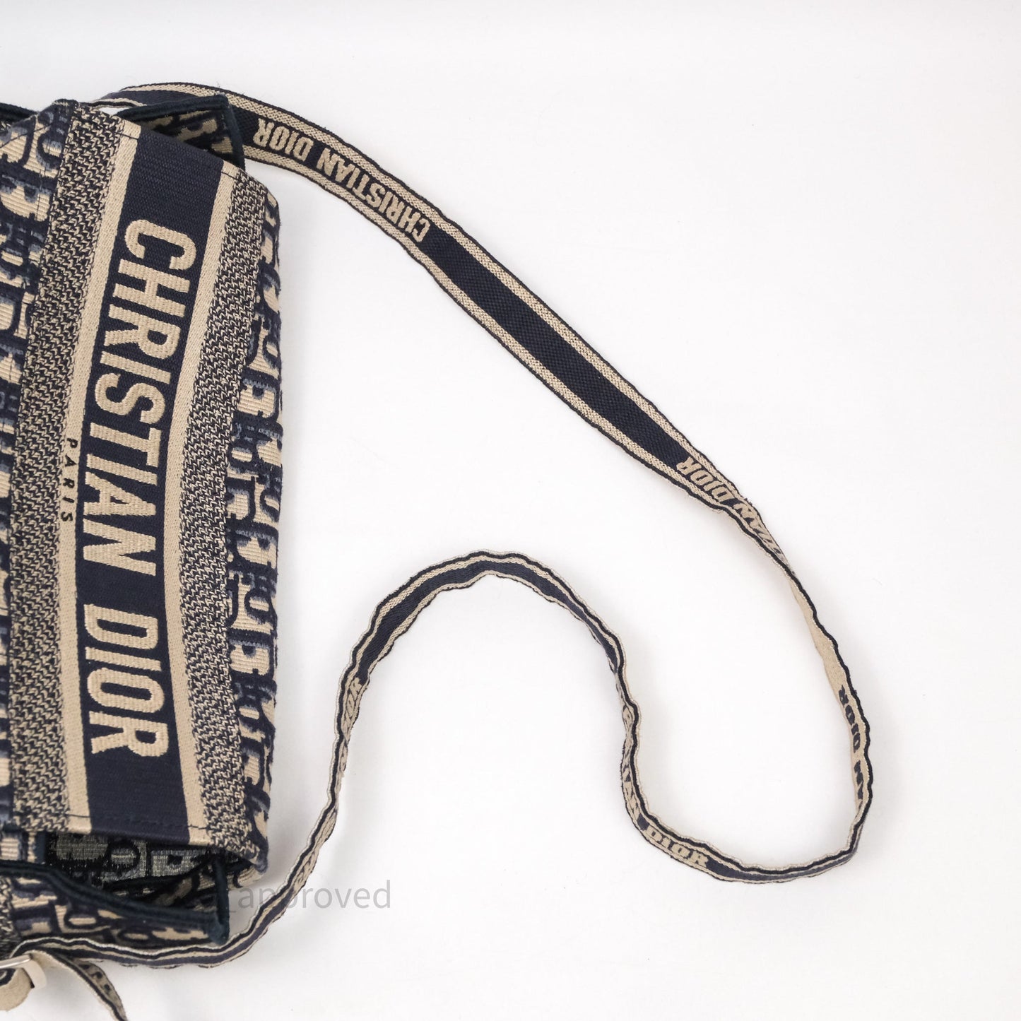 Christian Dior Medium DiorCamp Messenger Bag Oblique Embroidery Blue