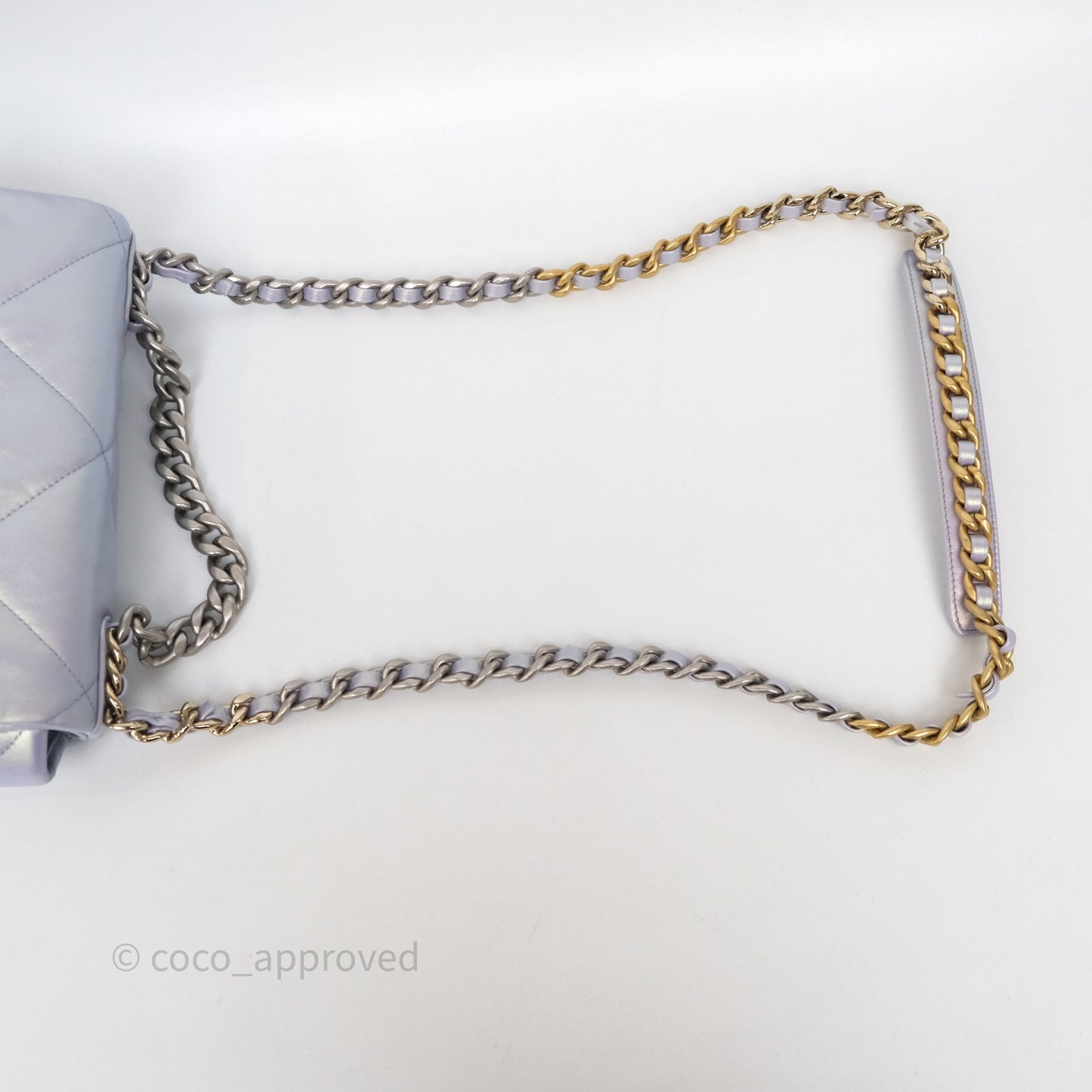 Chanel 19 Small Iridescent Purple Mixed Hardware
