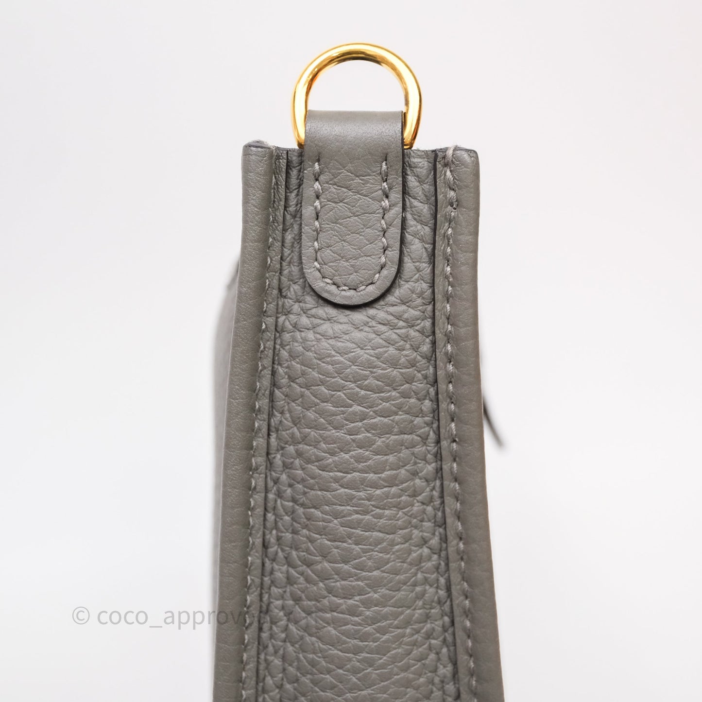 Hermès Mini Evelyne 16 Gris Meyer 0L Clemence Gold Hardware
