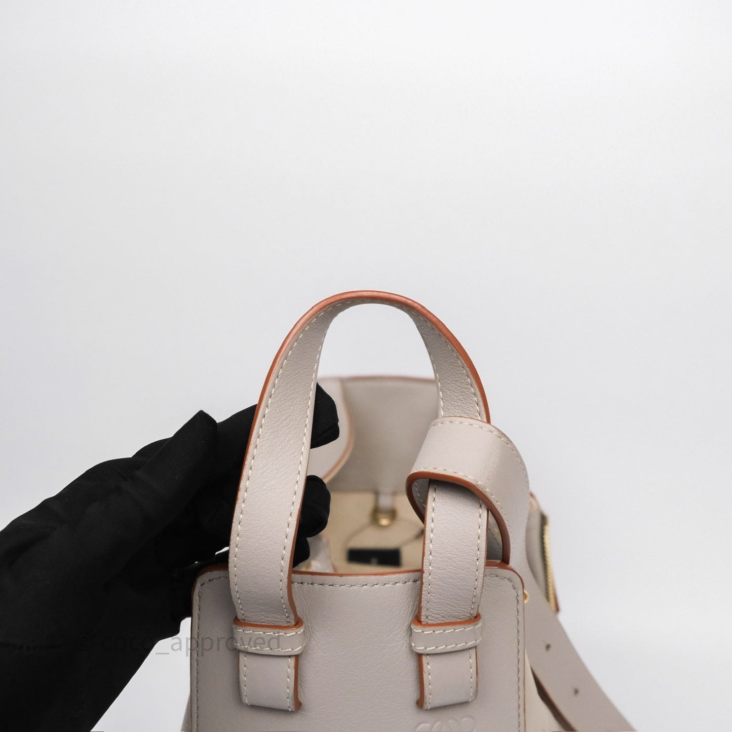Loewe Small Hammock Shoulder Bag Calfskin Light Grey/Beige