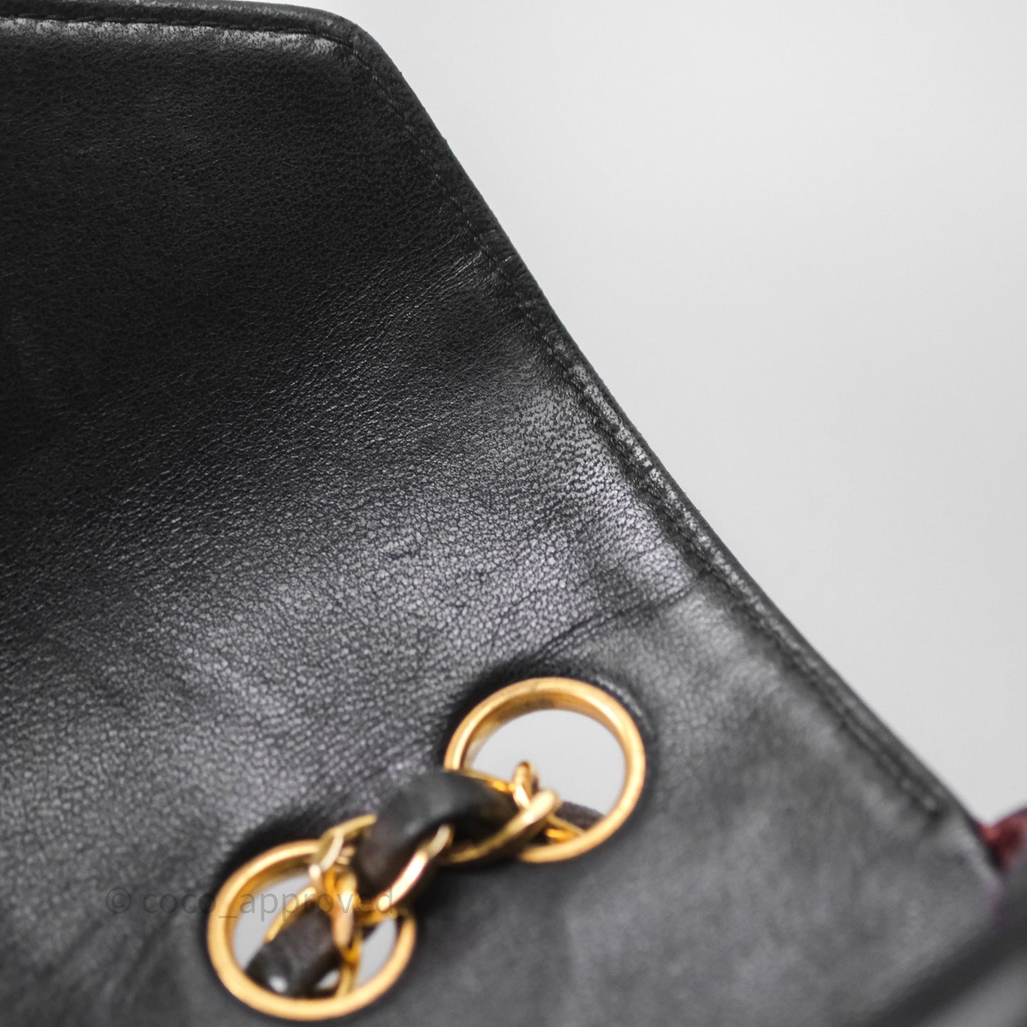 Chanel Vintage Chevron Envelope Flap Bag Black Lambskin 24K Gold Hardware