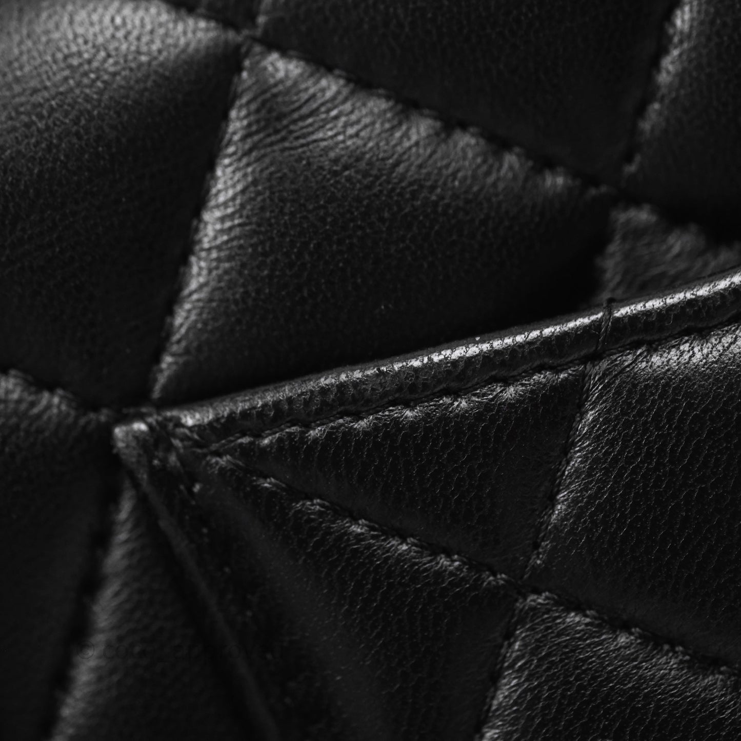 Chanel Quilted Pearl Crush Wallet on Chain WOC Black Lambskin Aged Gold Hardware