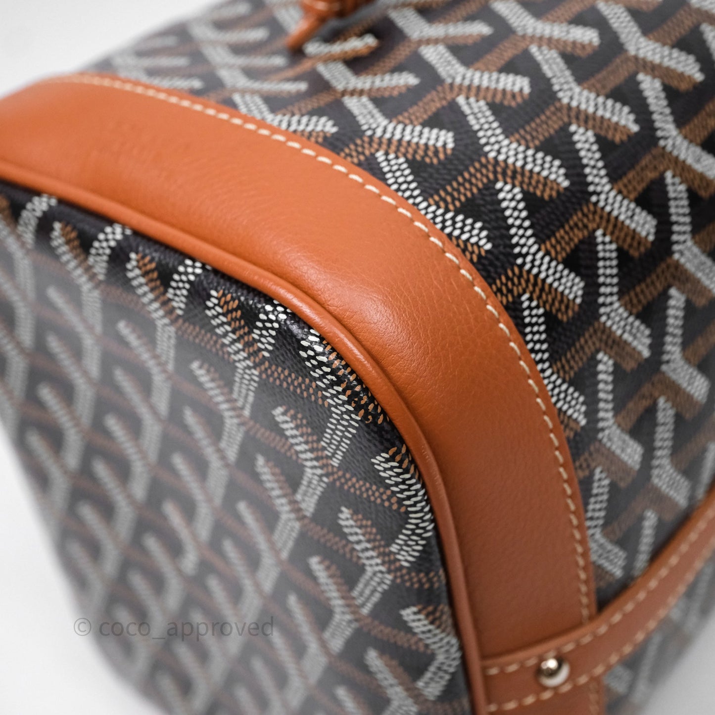 Goyard Petit Flot Bucket Bag Black & Tan Goyardine