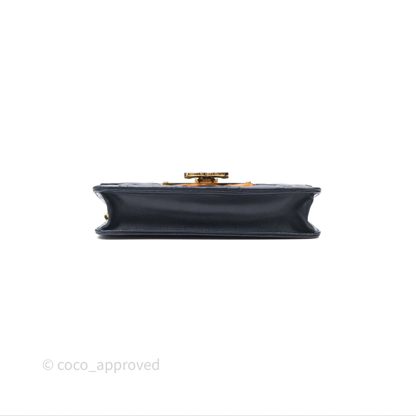 Chanel Golden Class Wallet on Chain WOC Navy Lambskin Gold Hardware