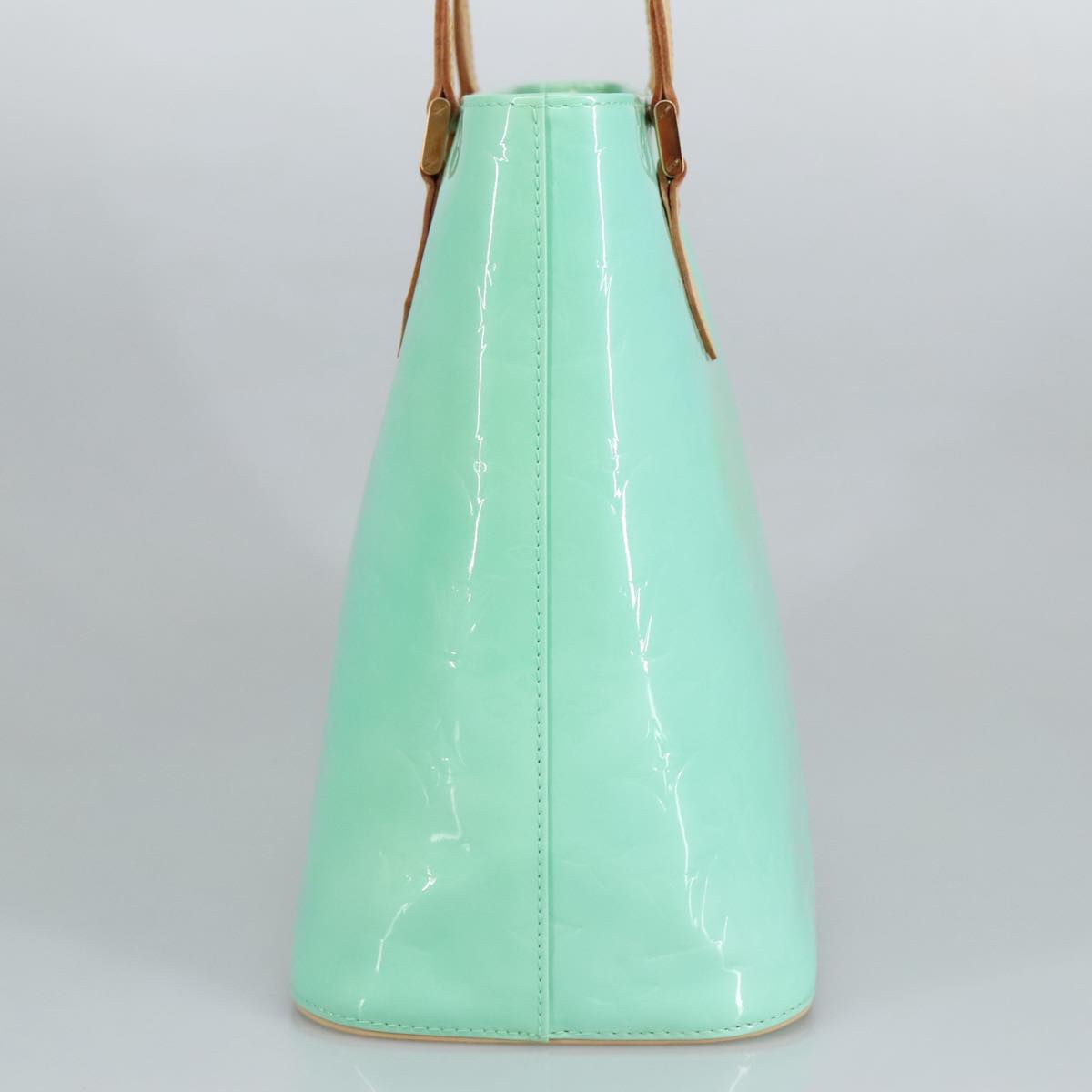 LOUIS VUITTON Monogram Vernis Houston Hand Bag Peppermint M91303 LV 97843A