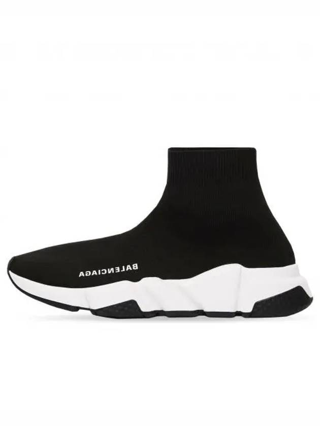 Luxury Balenciaga Speed Trainer  High Top Sneakers Black White