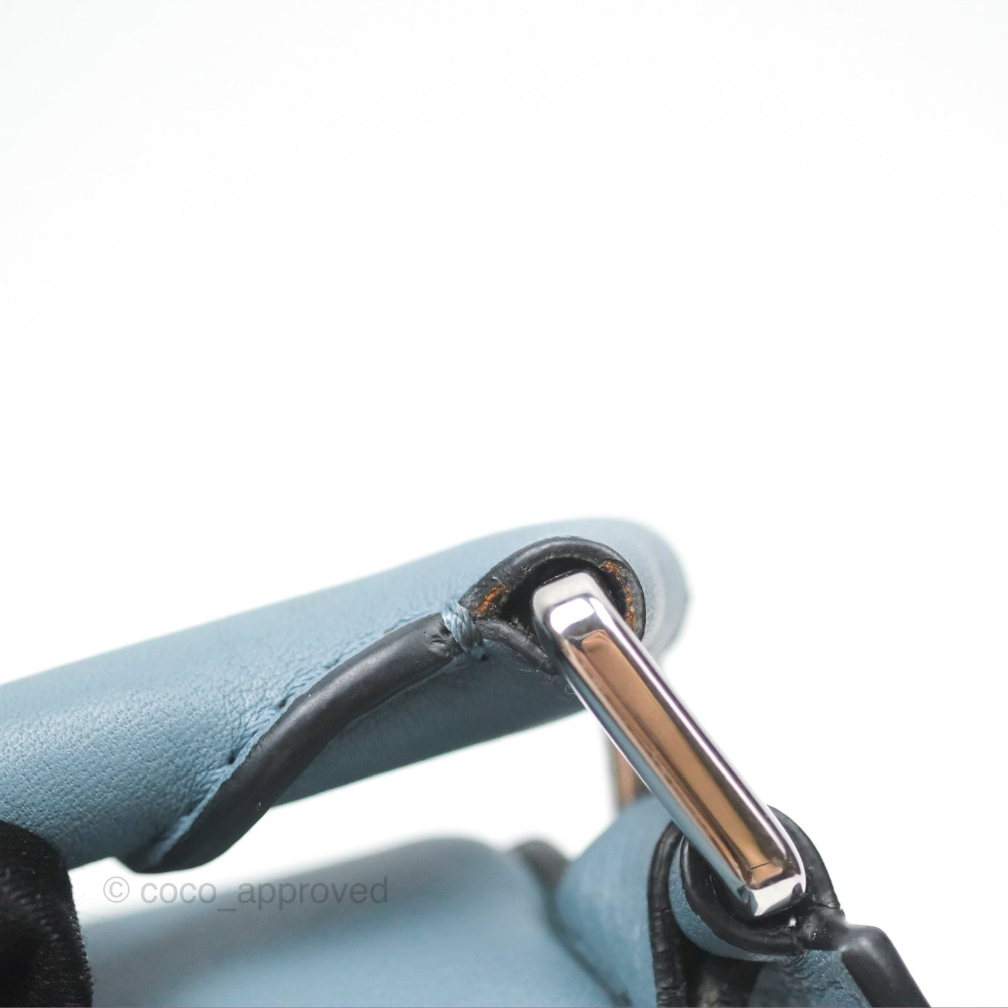 Loewe Small Puzzle Bag Stone Blue Calfskin Gold Hardware