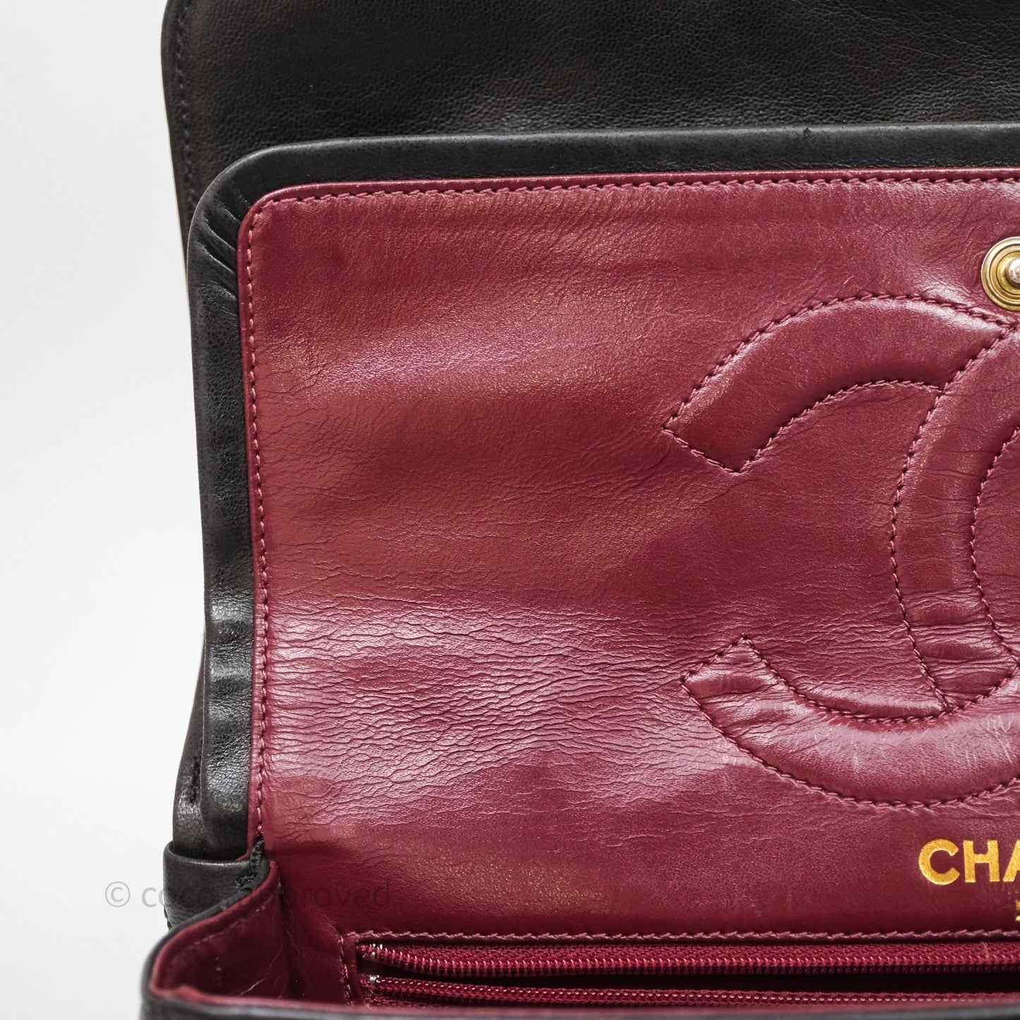 Chanel Quilted Vintage Flap Bag Lambskin Black 24K Gold Hardware