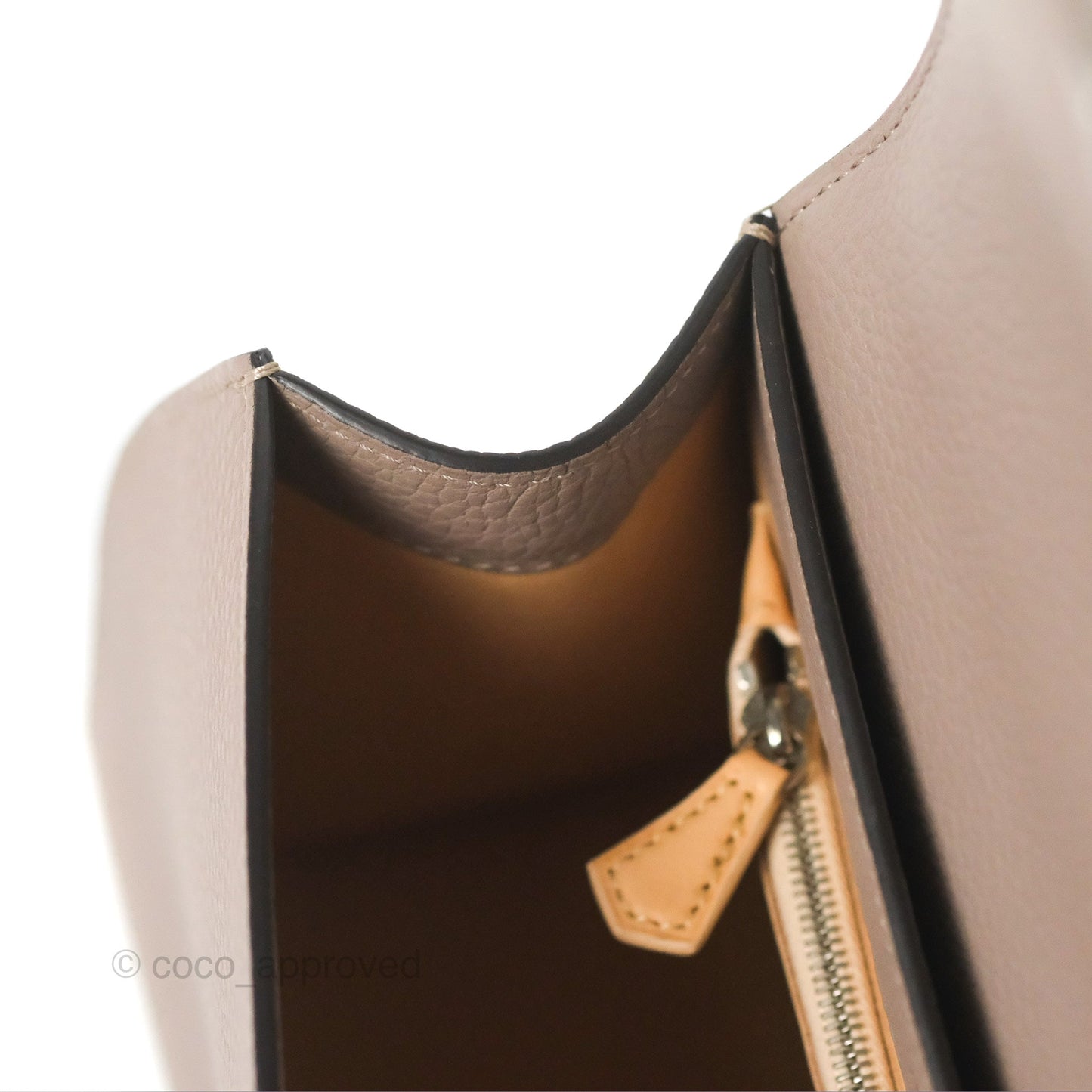Moynat Réjane PM bag Tourterelle Grained Blush Leather Silver Hardware