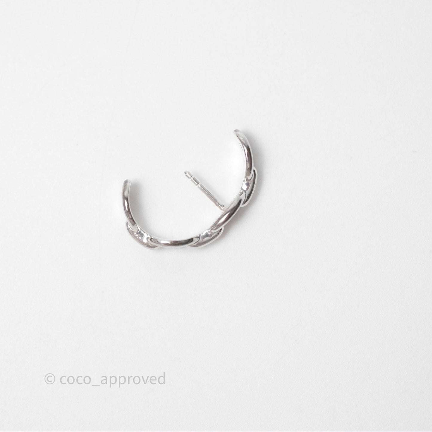 Hermès Chaine d'Ancre Enchainee Single Ear Climber Earrings Silver 925